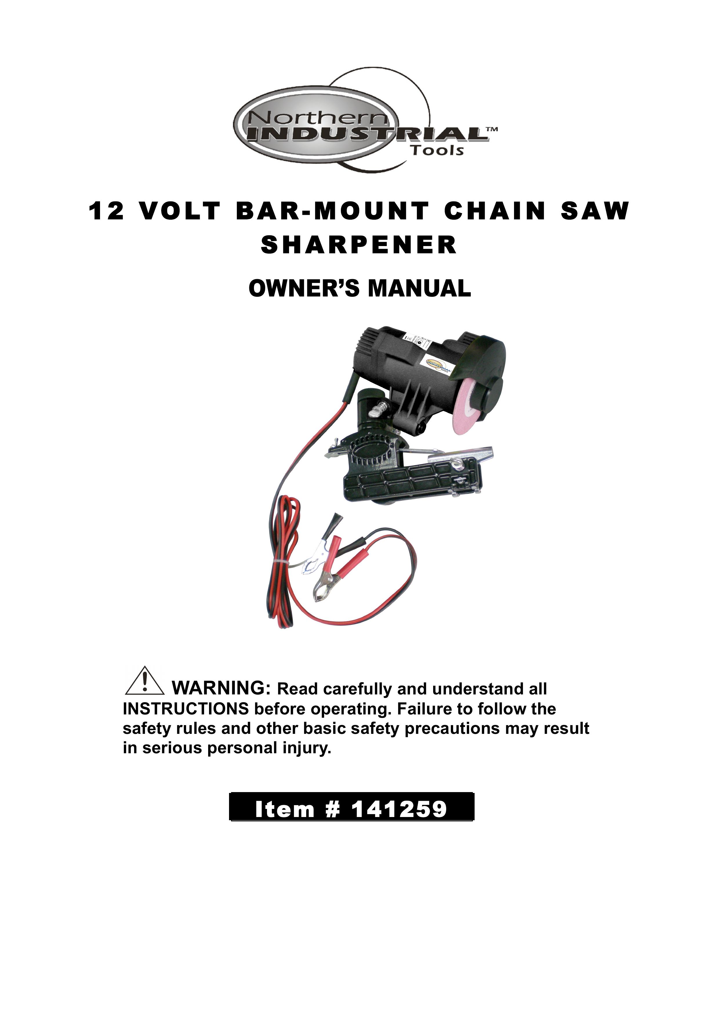 12Volt 141259 Chainsaw Sharpener User Manual