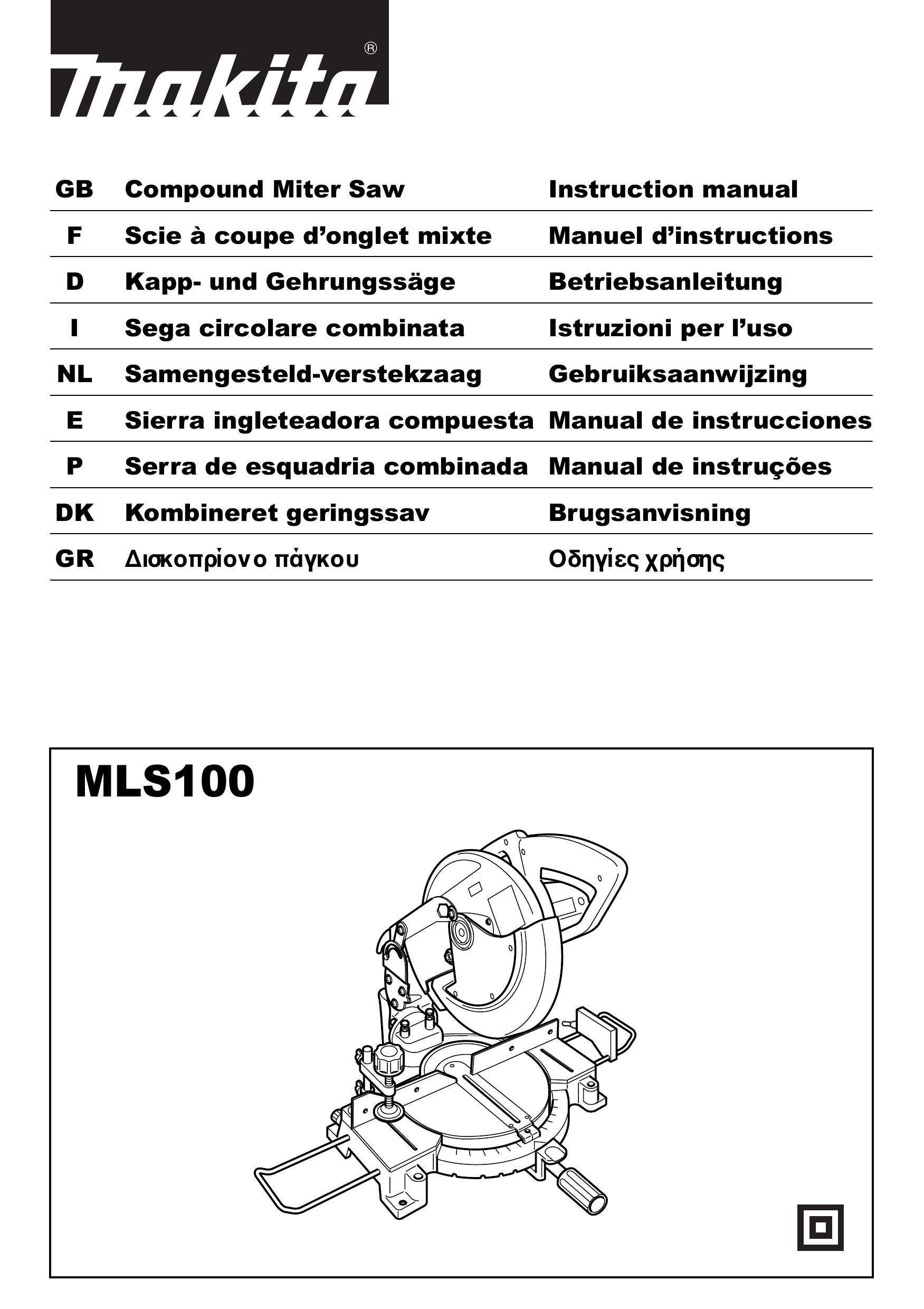 Makita MLS100 Chainsaw Sharpener User Manual