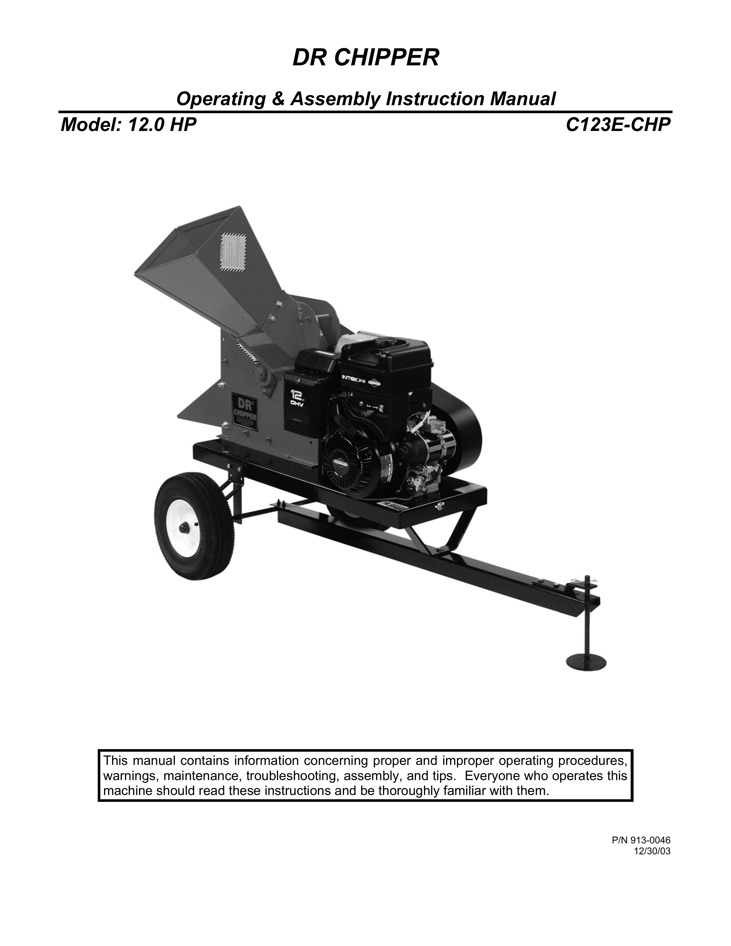 Country Home Products C123E-CHP Chipper User Manual