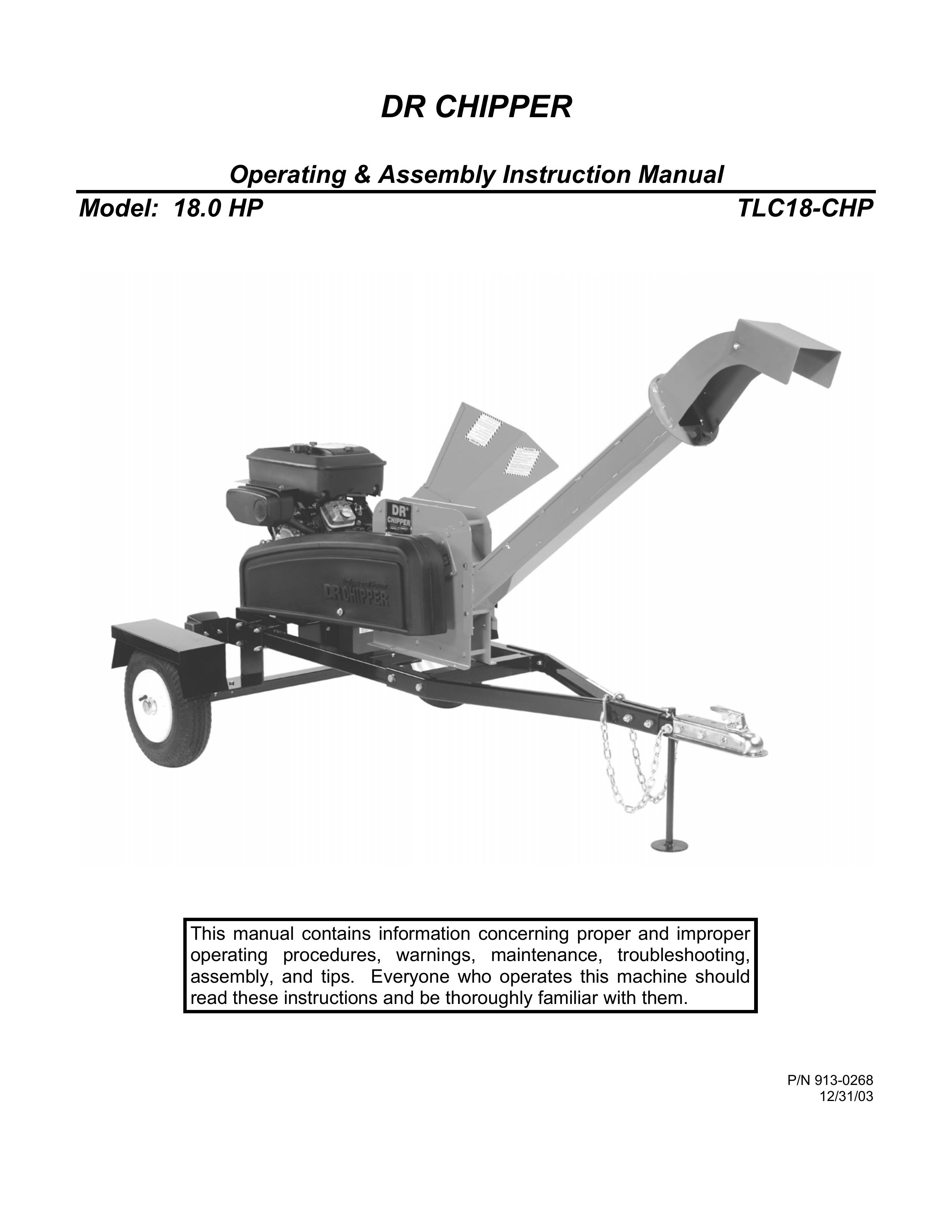 Country Home Products TLC18-CHP Chipper User Manual