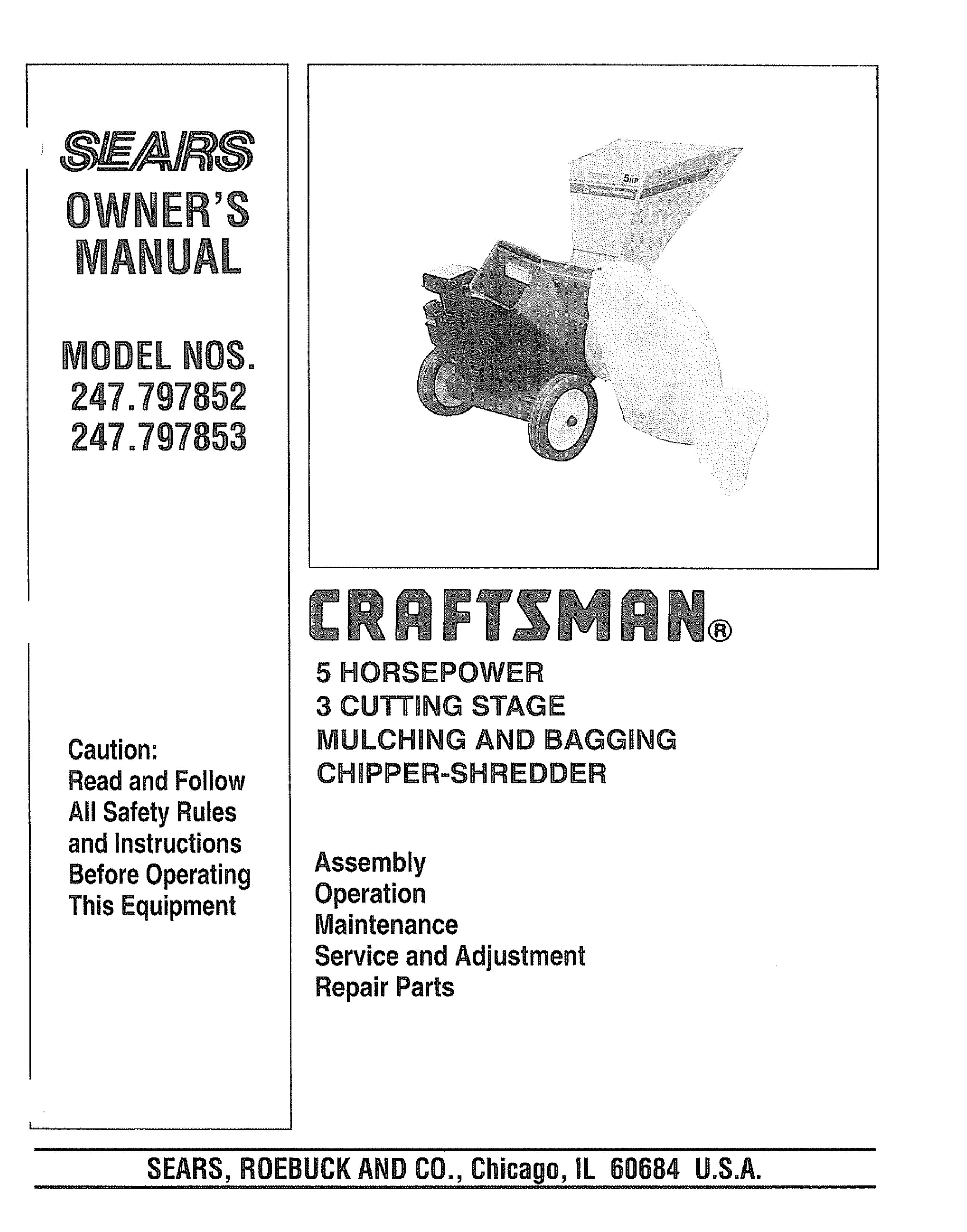 Craftsman 247.797853 Chipper User Manual