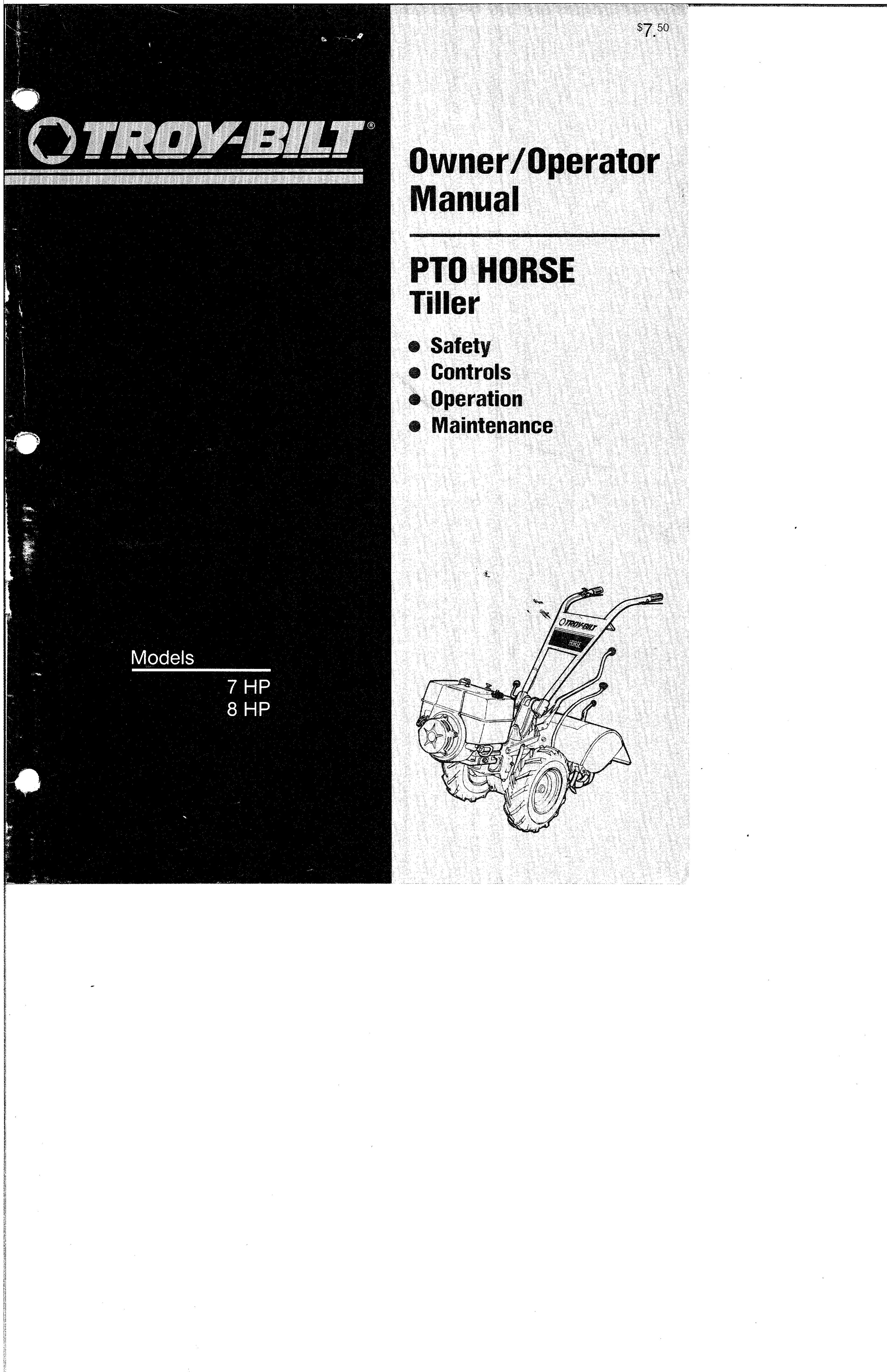 Troy-Bilt 7 HP Chipper User Manual