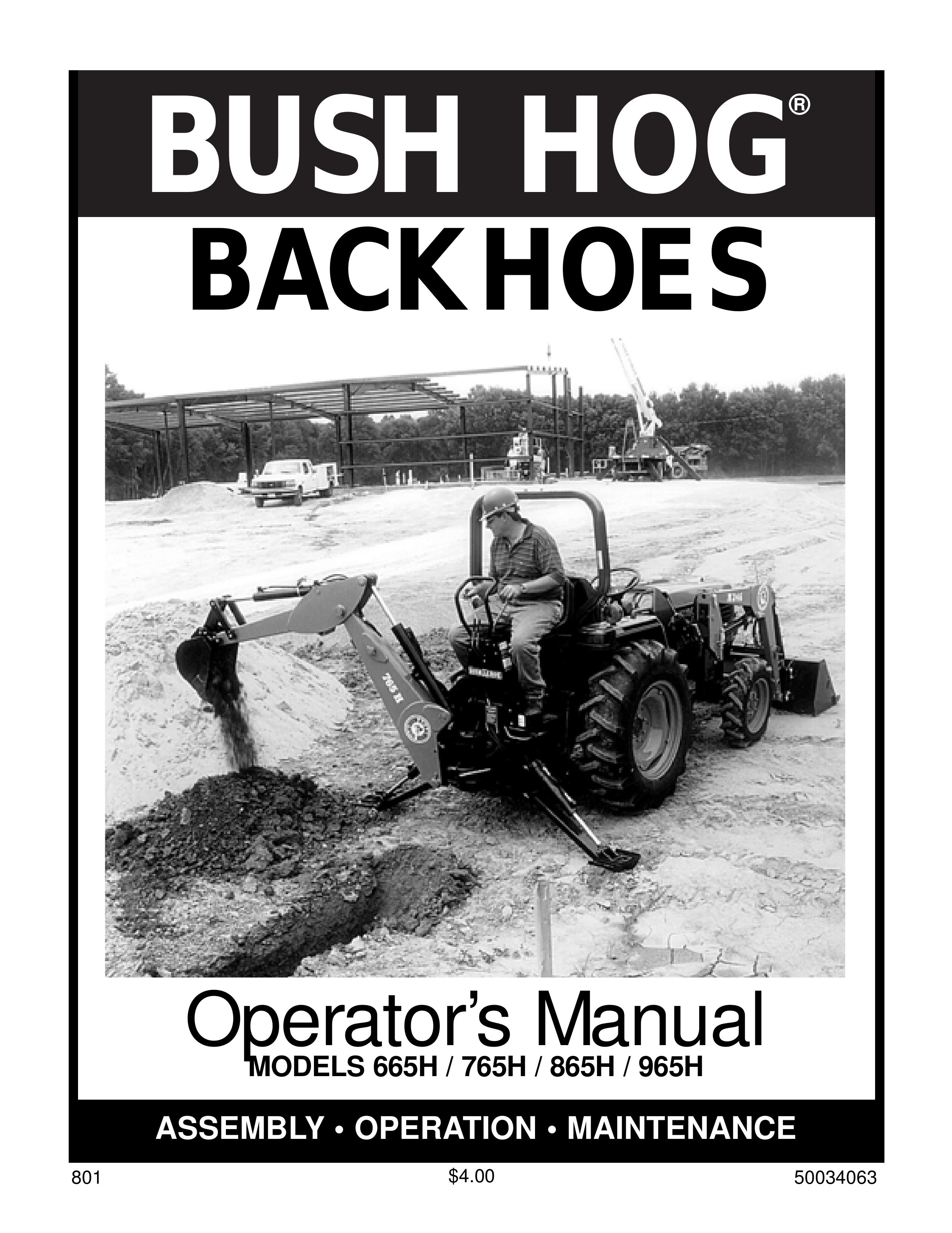 Bush Hog 765H Compact Excavator User Manual