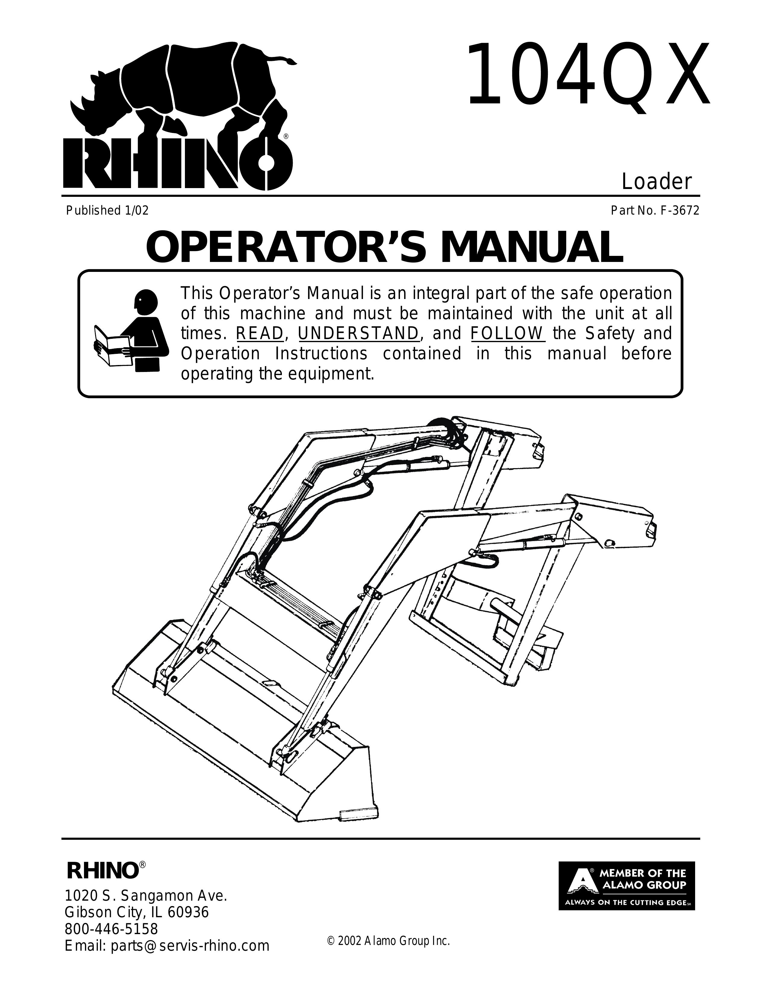 Alamo 104QX Compact Loader User Manual