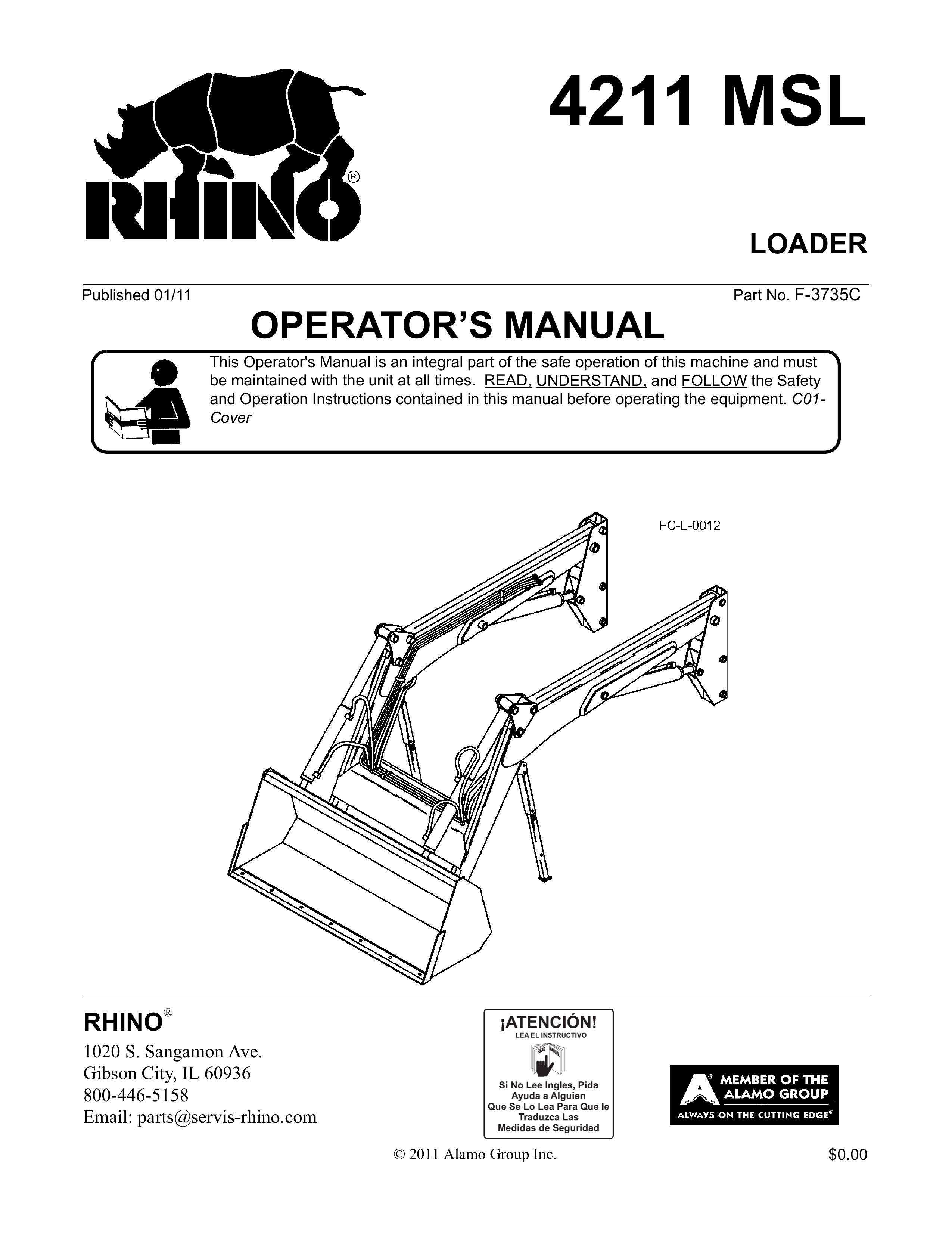 Alamo 4211 MSL Compact Loader User Manual