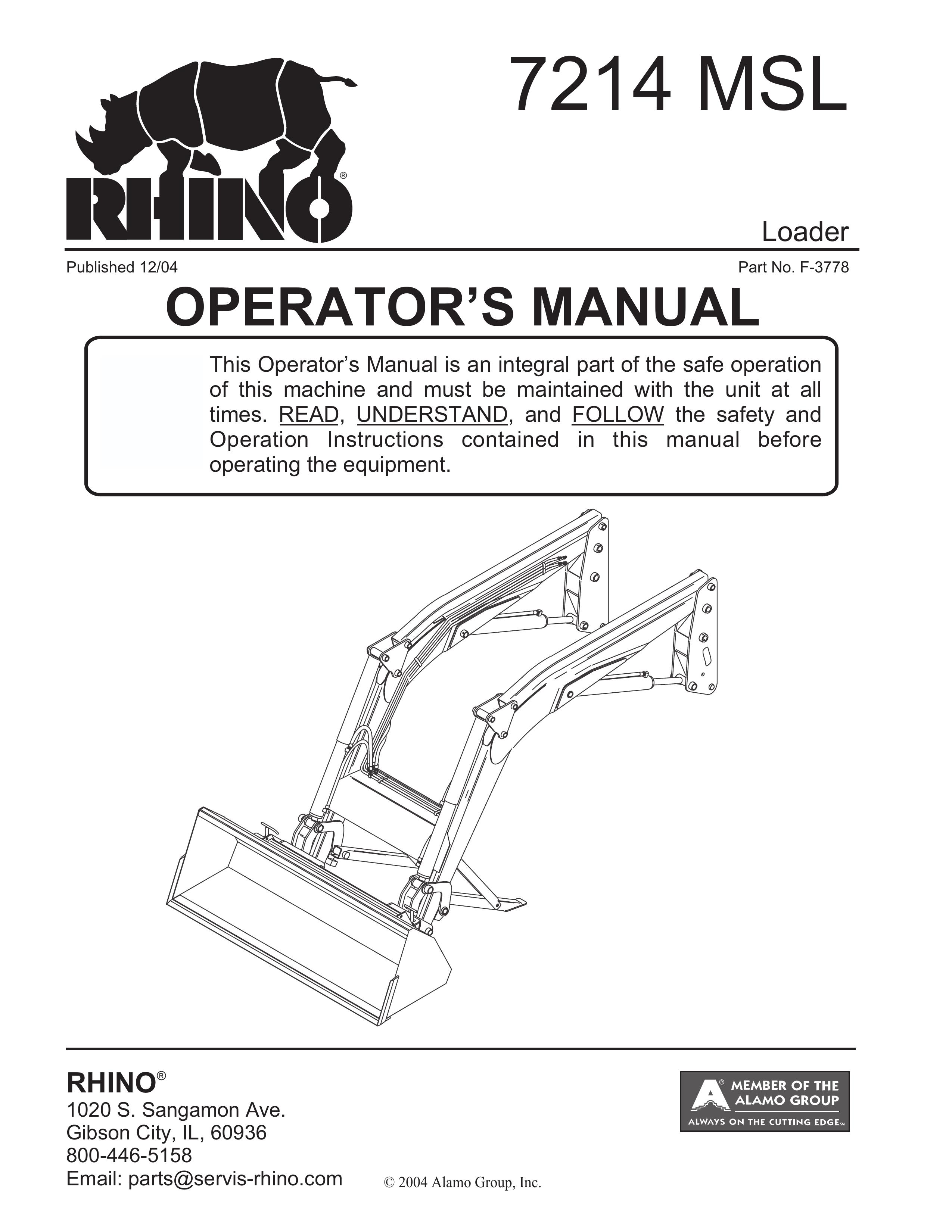 Alamo 7214 MSL Compact Loader User Manual