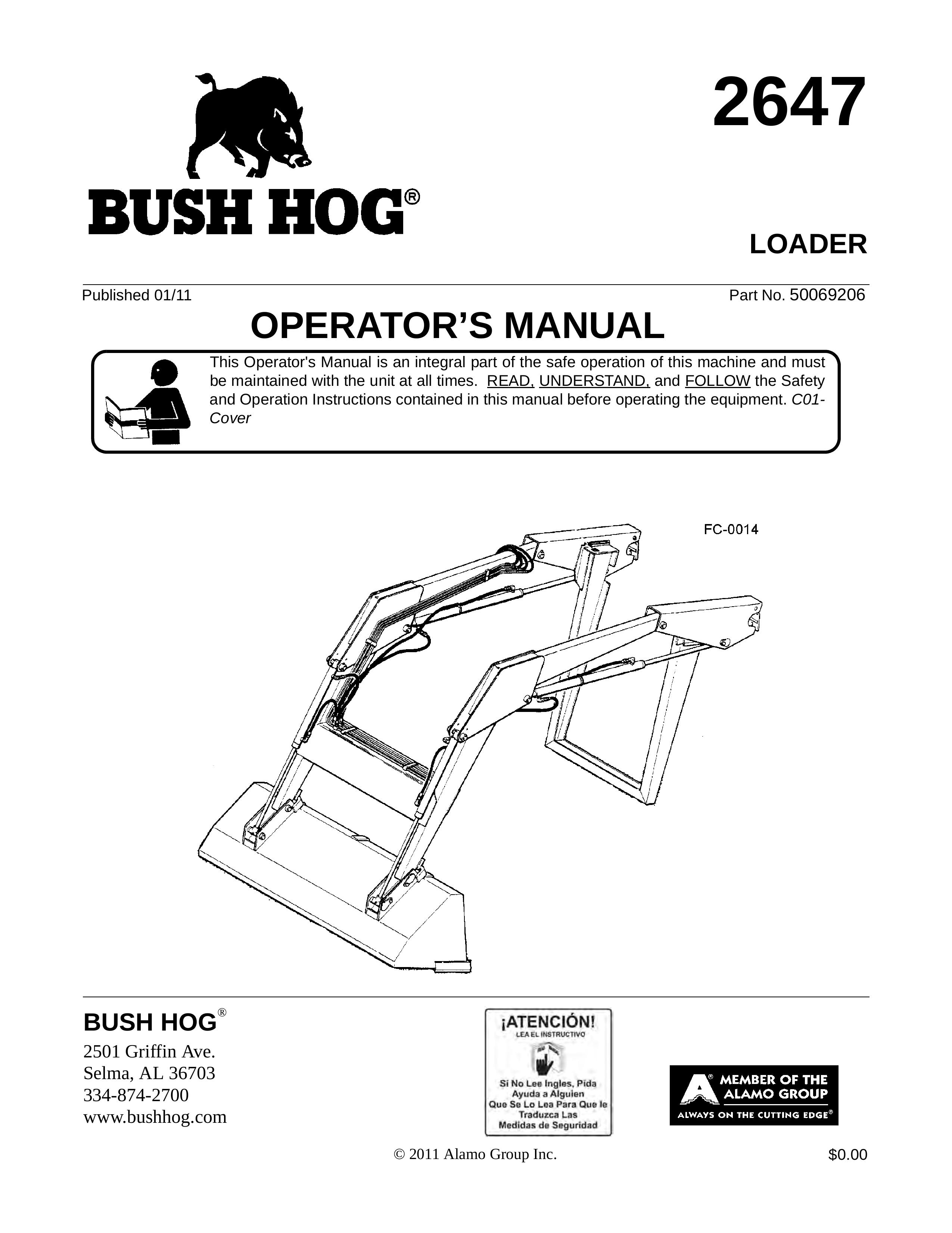 Bush Hog FC-0014 Compact Loader User Manual