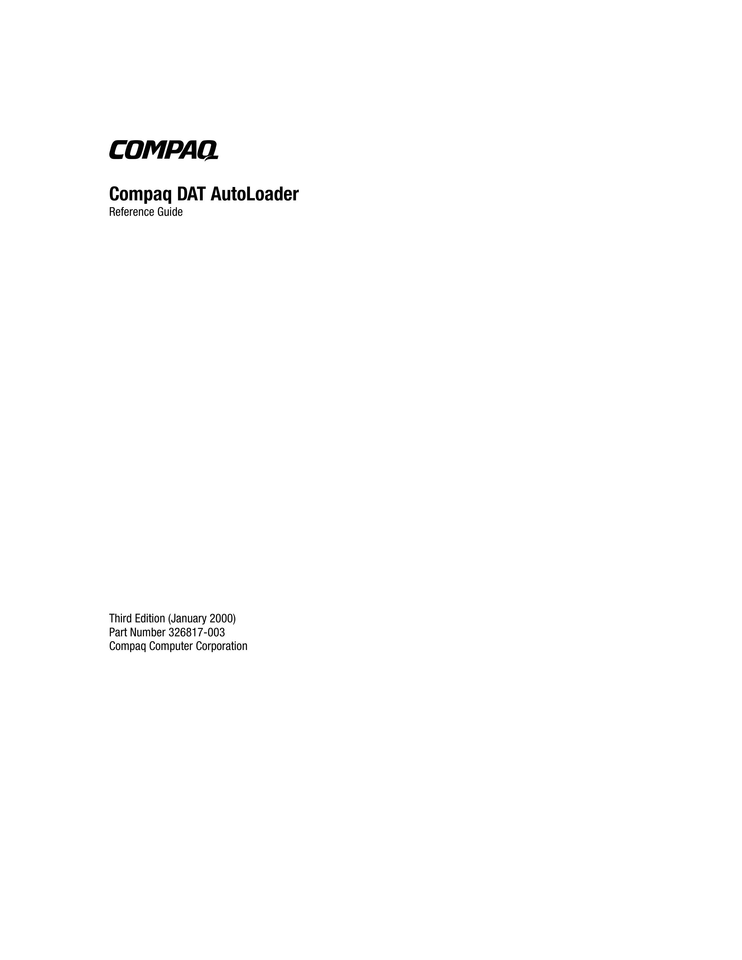 Compaq 326817-003 Compact Loader User Manual