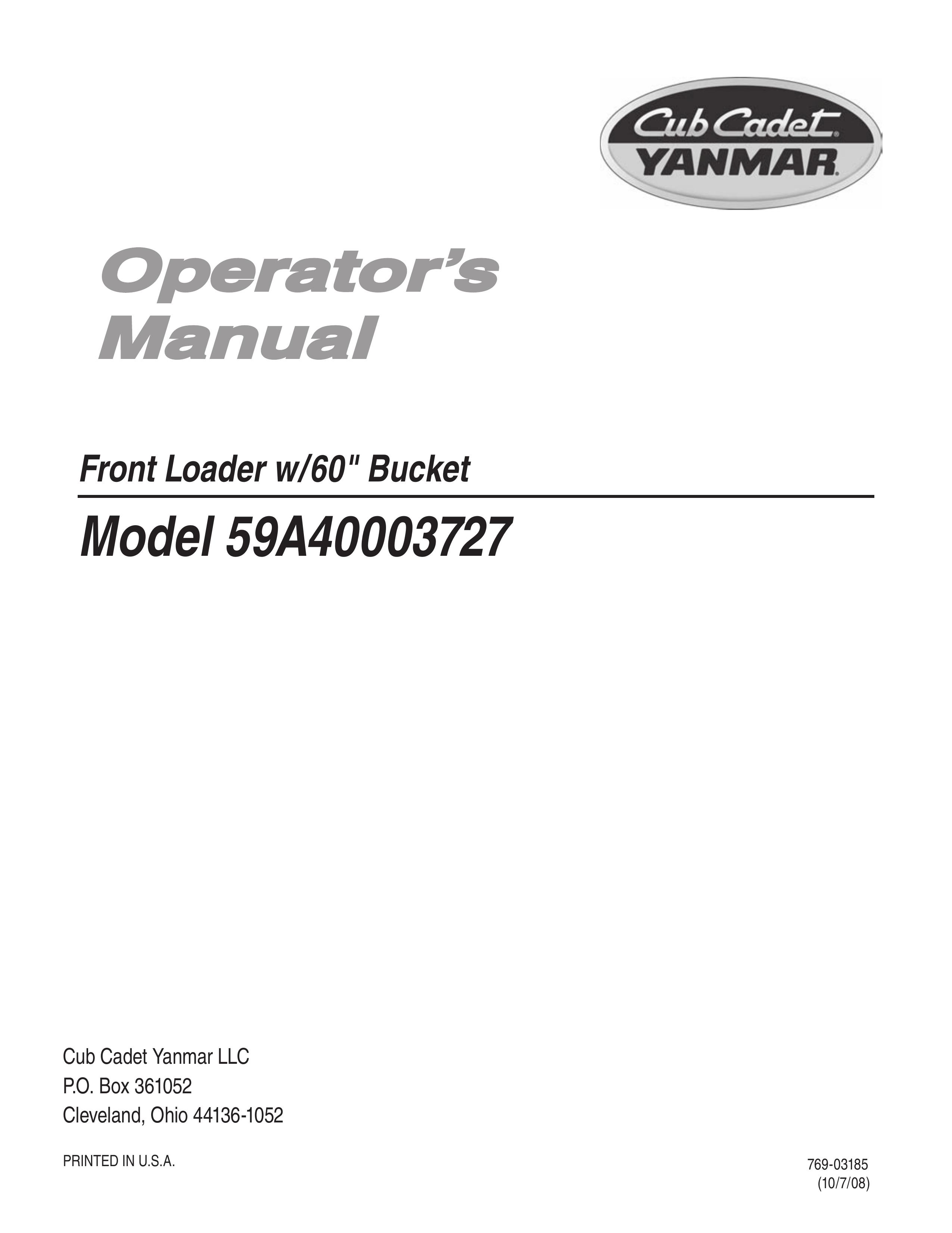 Cub Cadet 59A40003727 Compact Loader User Manual