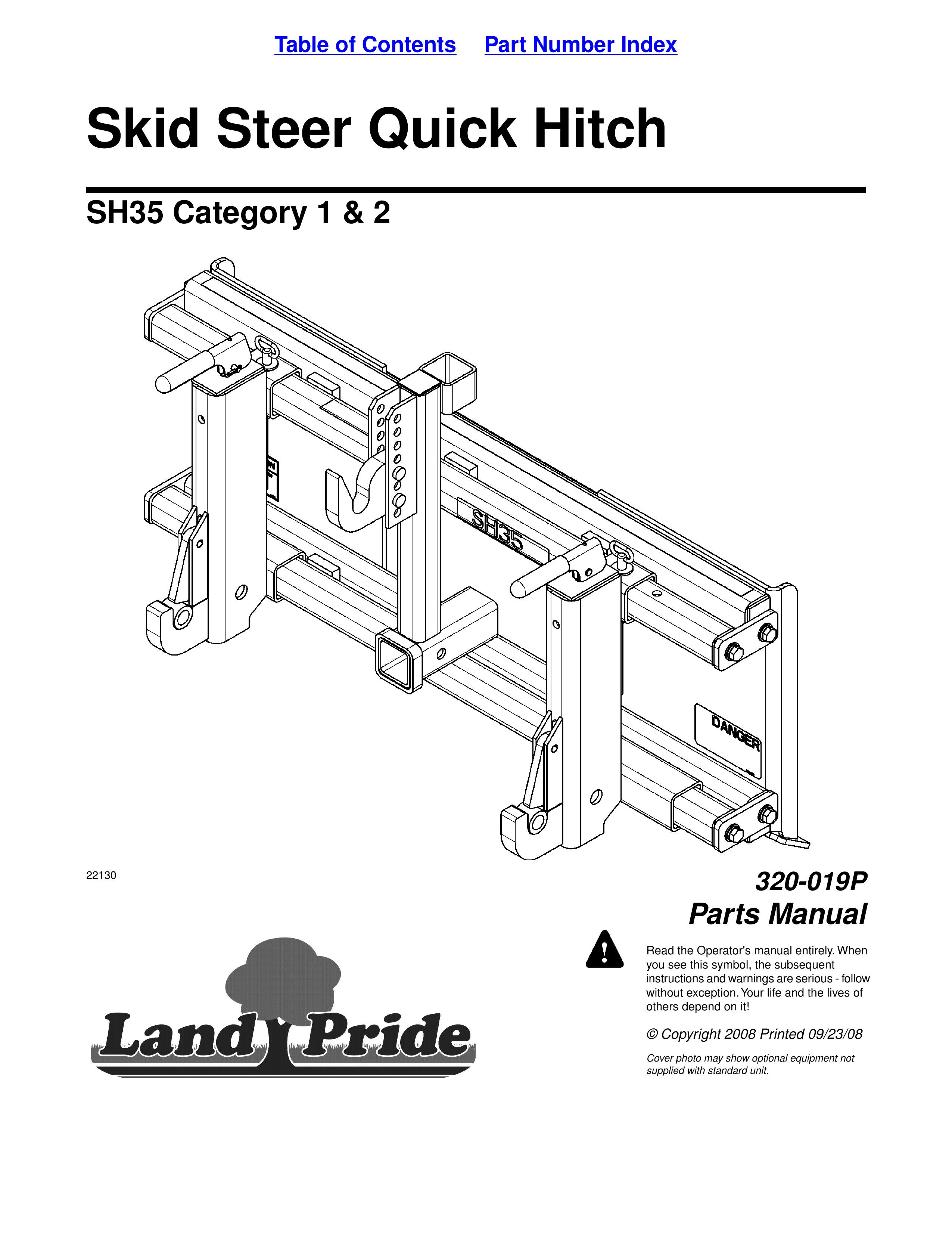 Land Pride SH35 Compact Loader User Manual