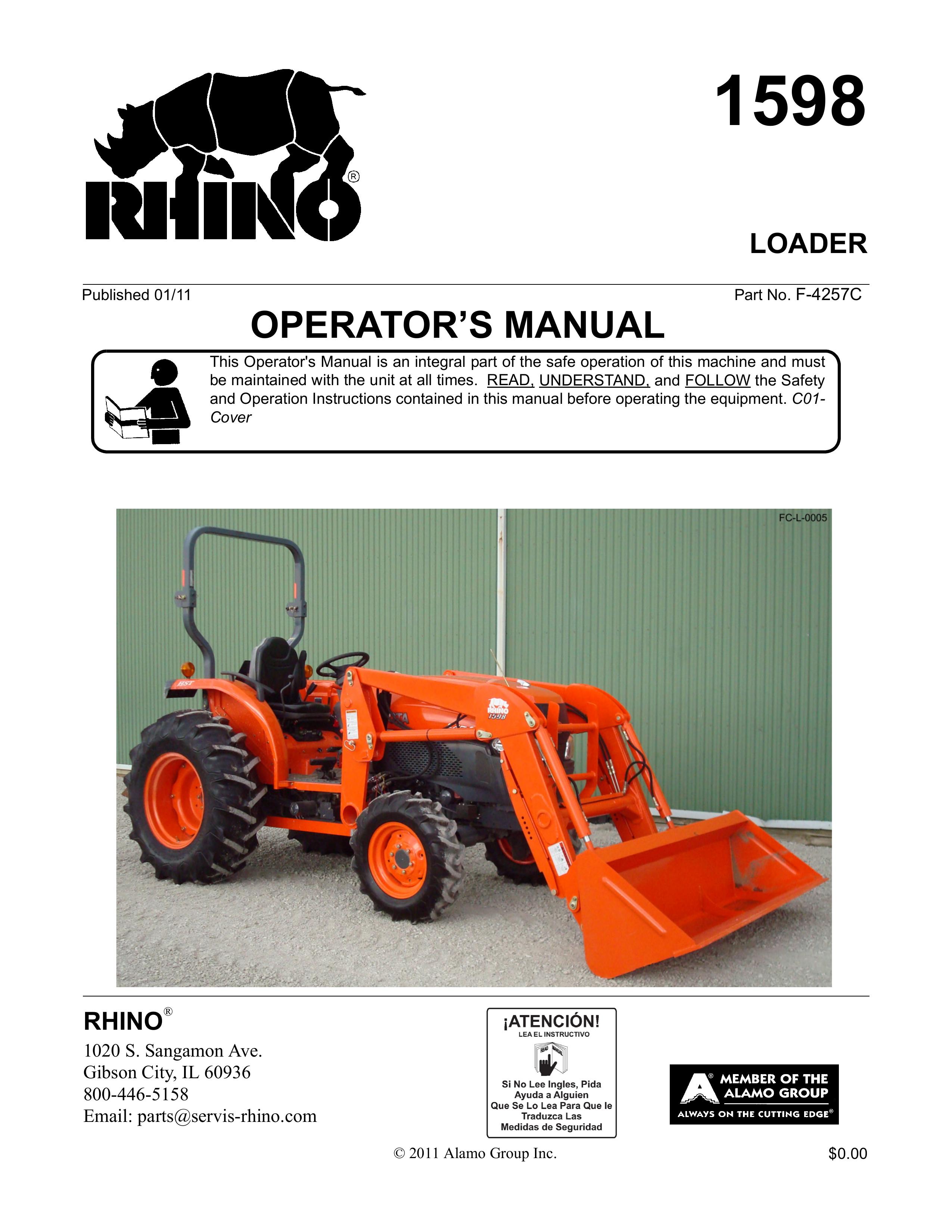 Servis-Rhino 1598 Compact Loader User Manual