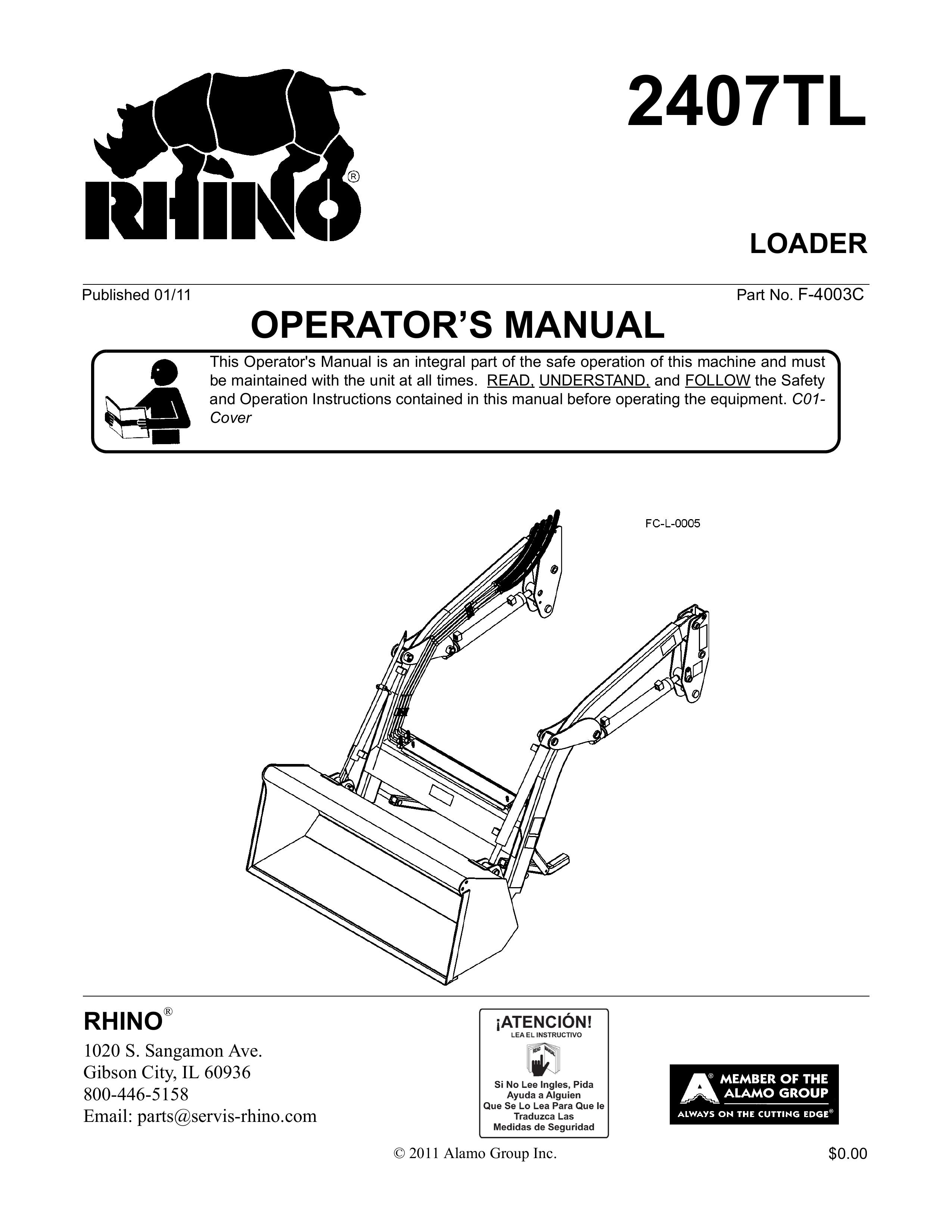 Servis-Rhino 2407TL Compact Loader User Manual
