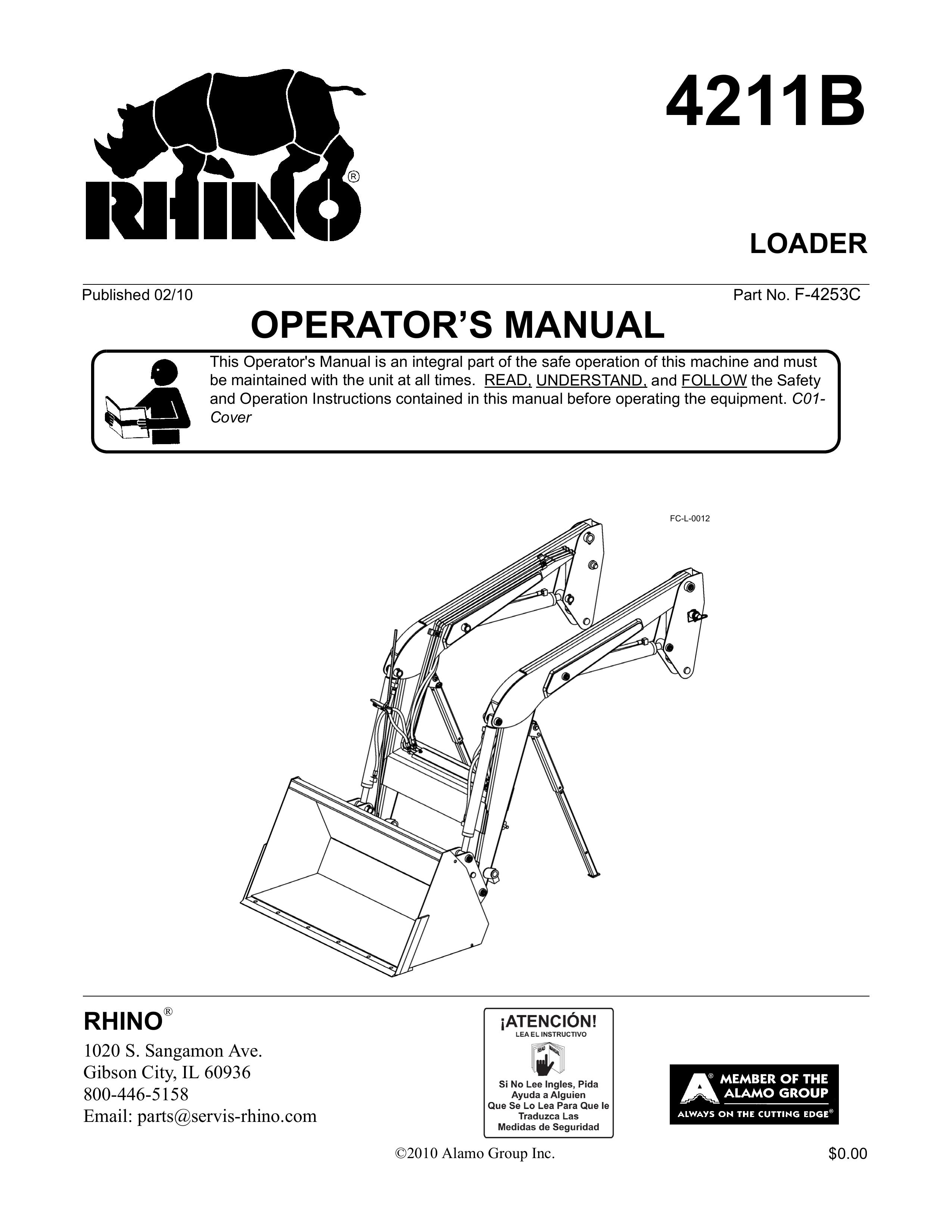 Servis-Rhino 4211B Compact Loader User Manual