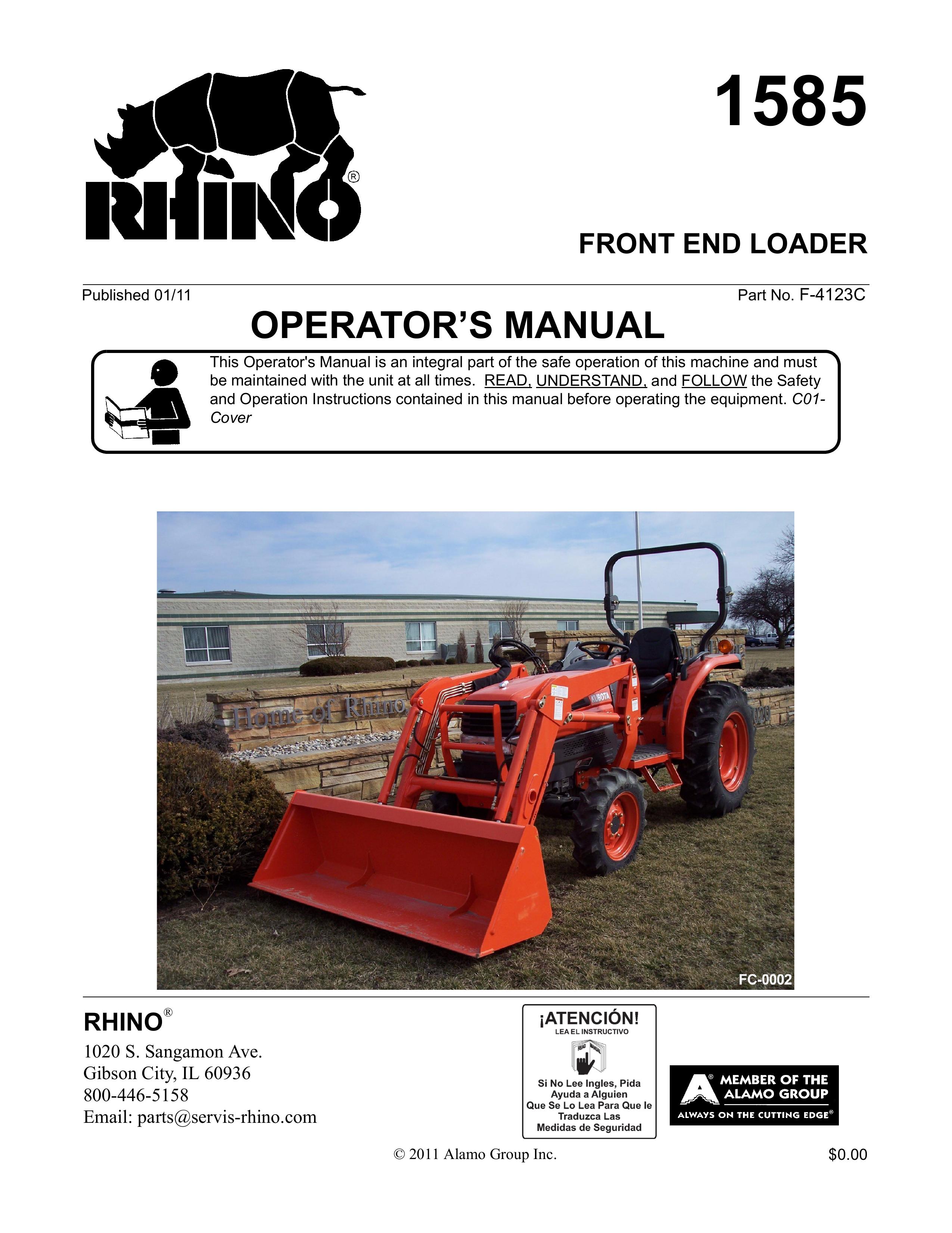 Servis-Rhino F-4123C Compact Loader User Manual