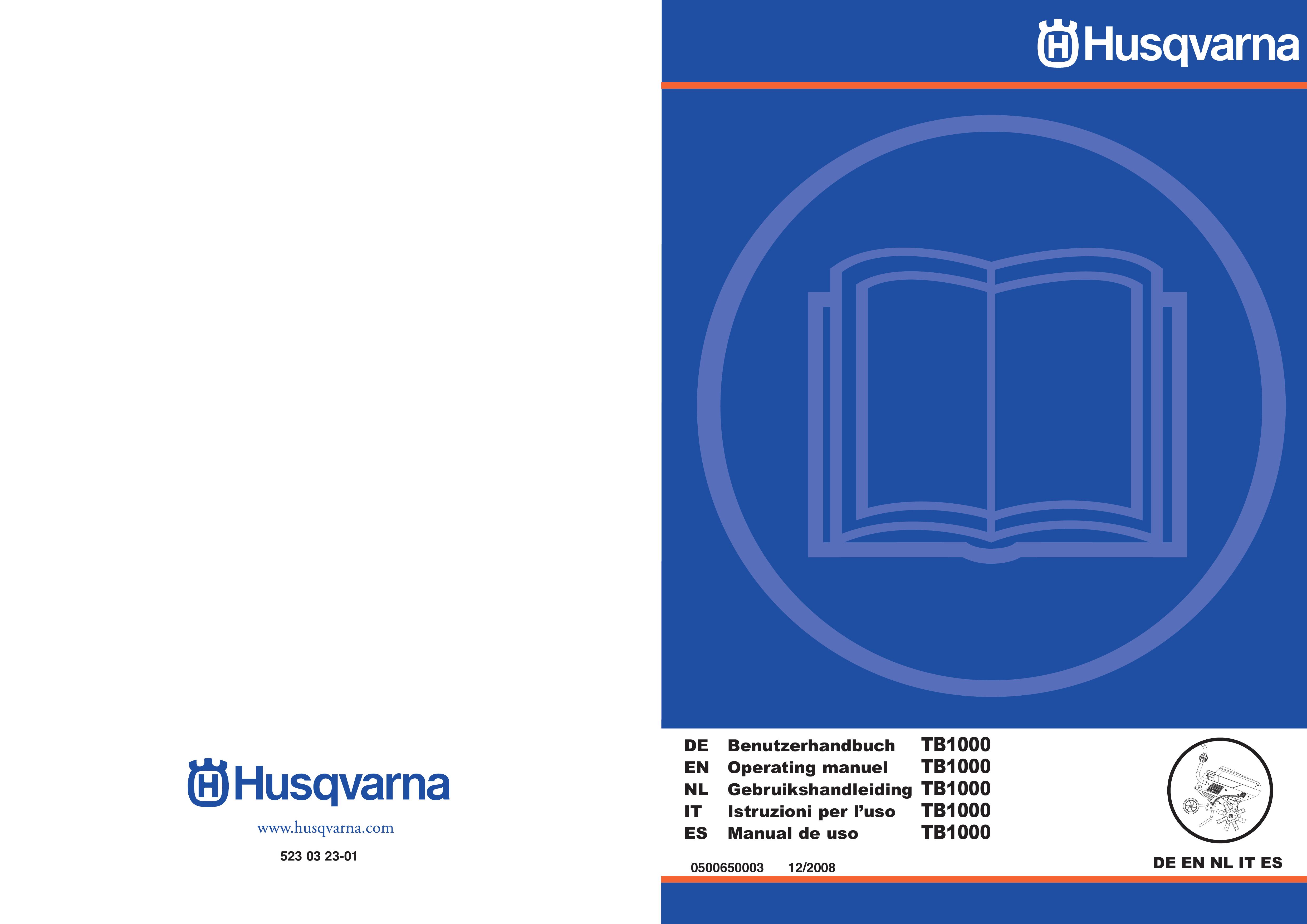 Husqvarna TB1000 Cultivator User Manual