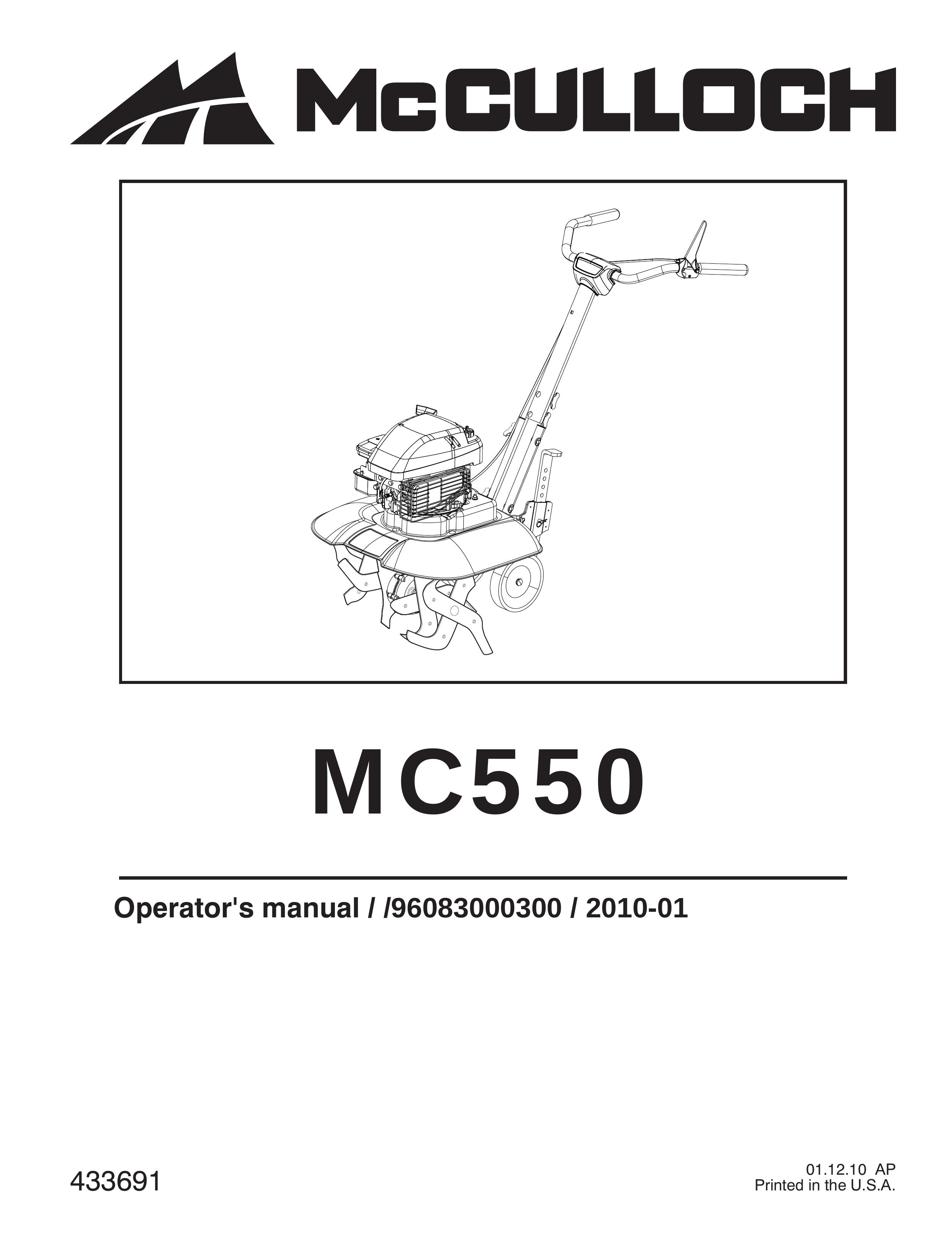 McCulloch MC550 Cultivator User Manual