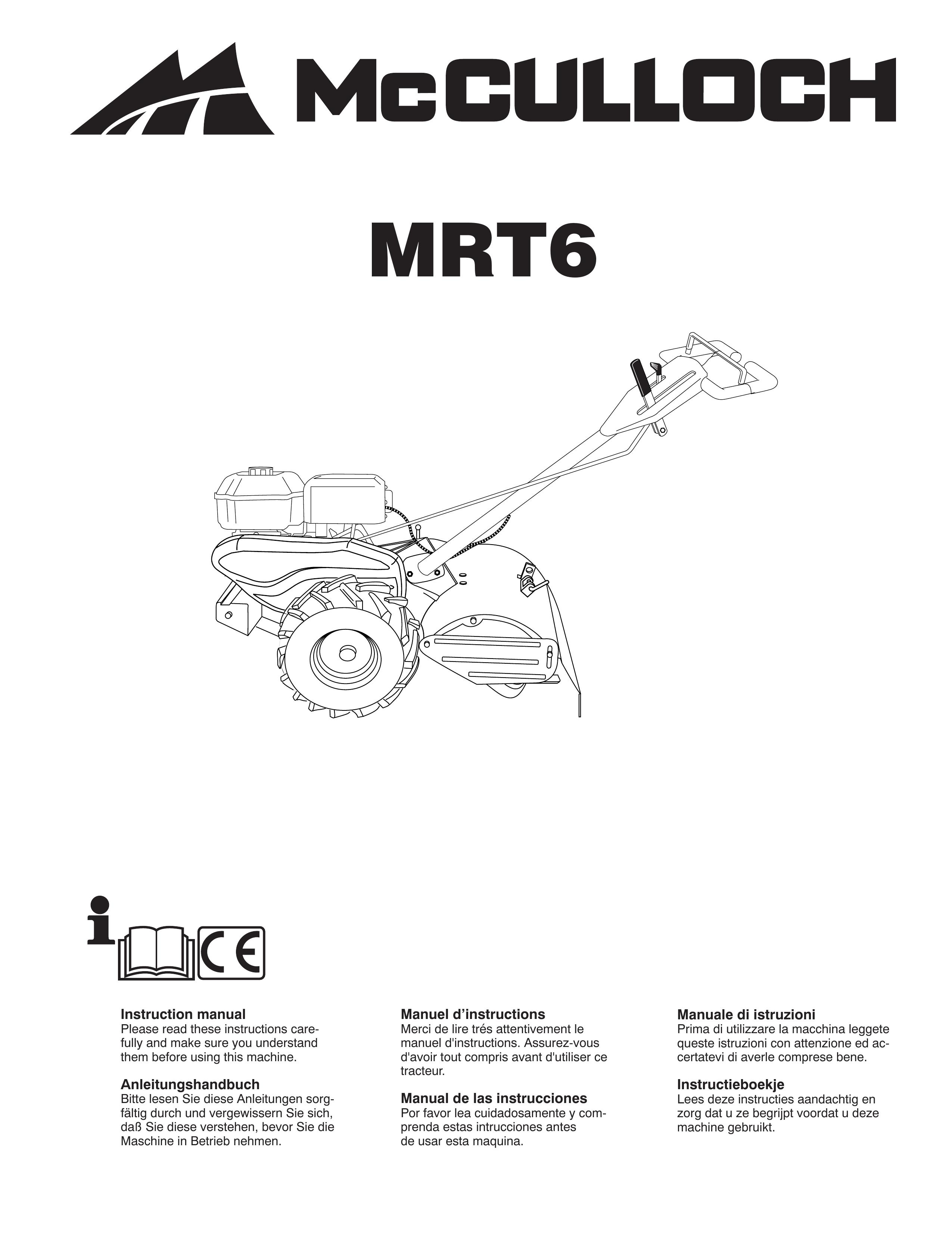 McCulloch MRT6 Cultivator User Manual