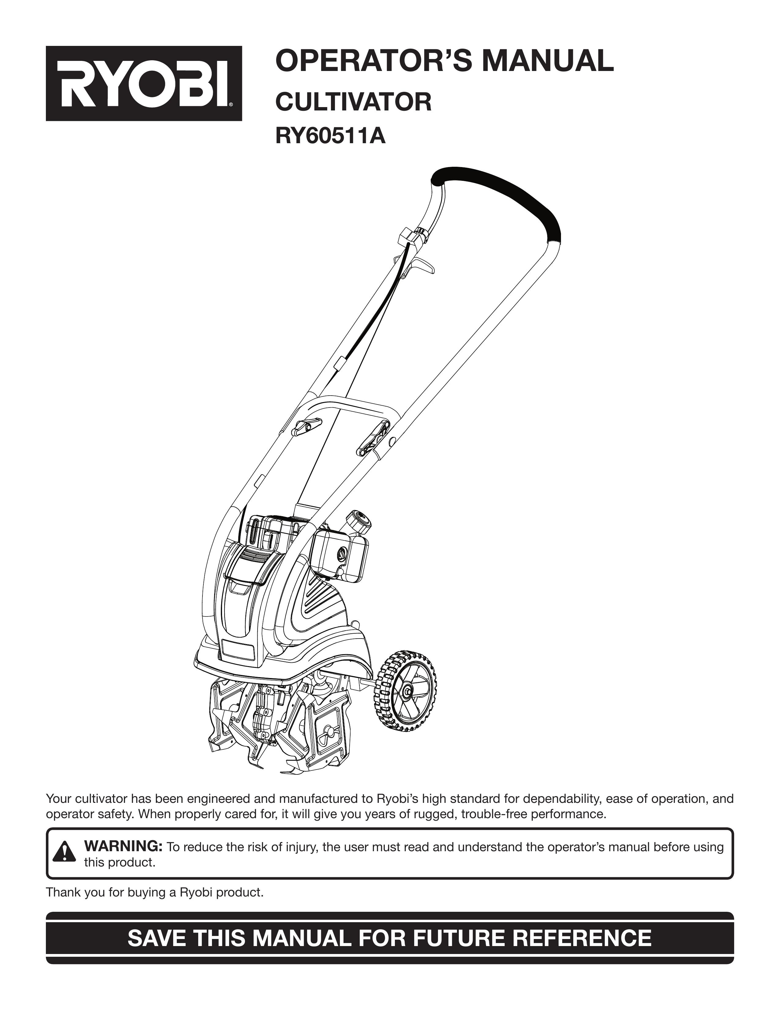 Ryobi Outdoor RY60511A Cultivator User Manual