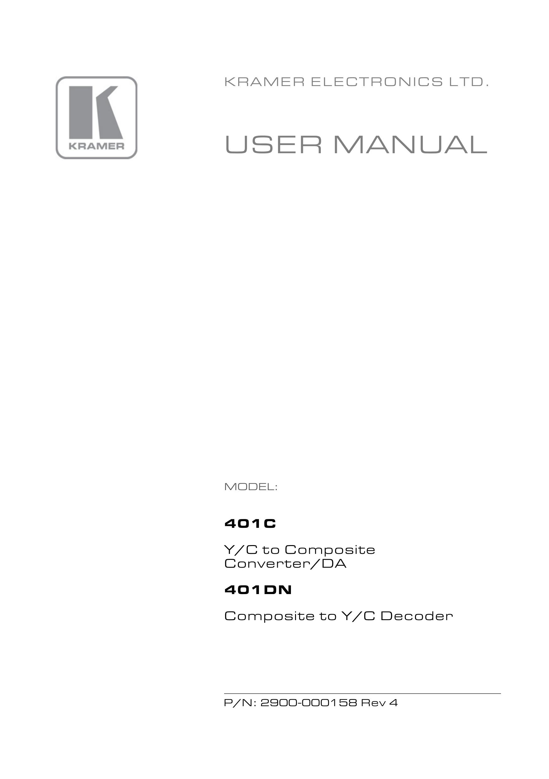Kramer Electronics 401C Decking User Manual