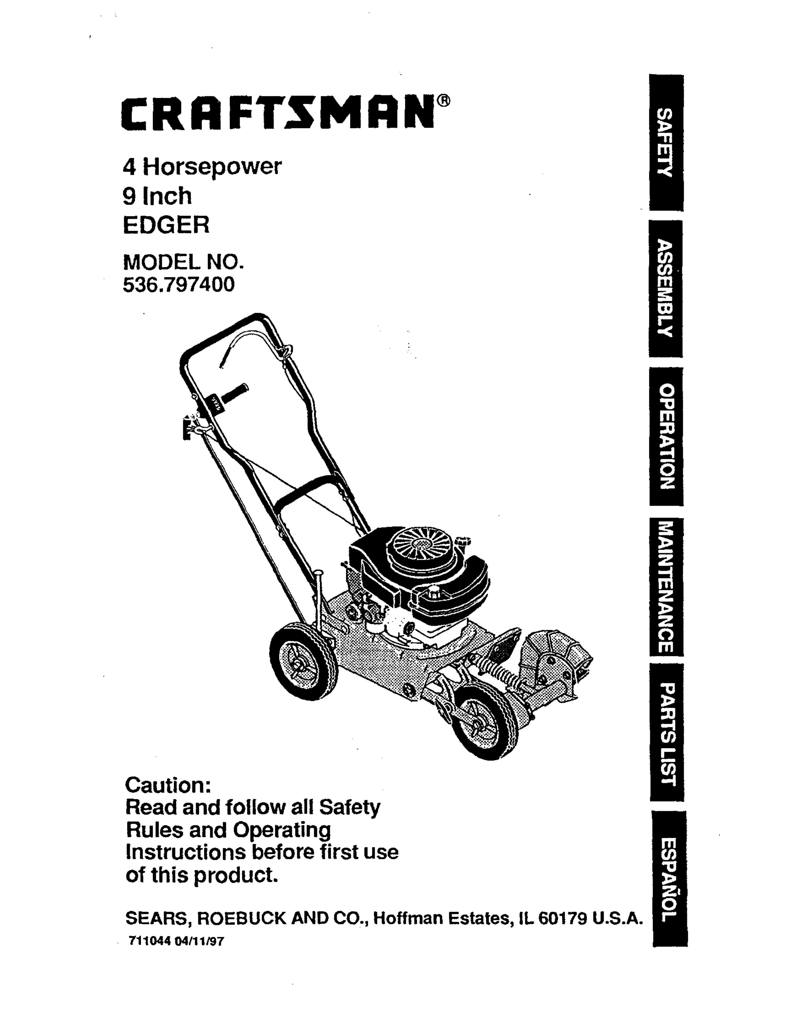 Craftsman 536.7974 Edger User Manual