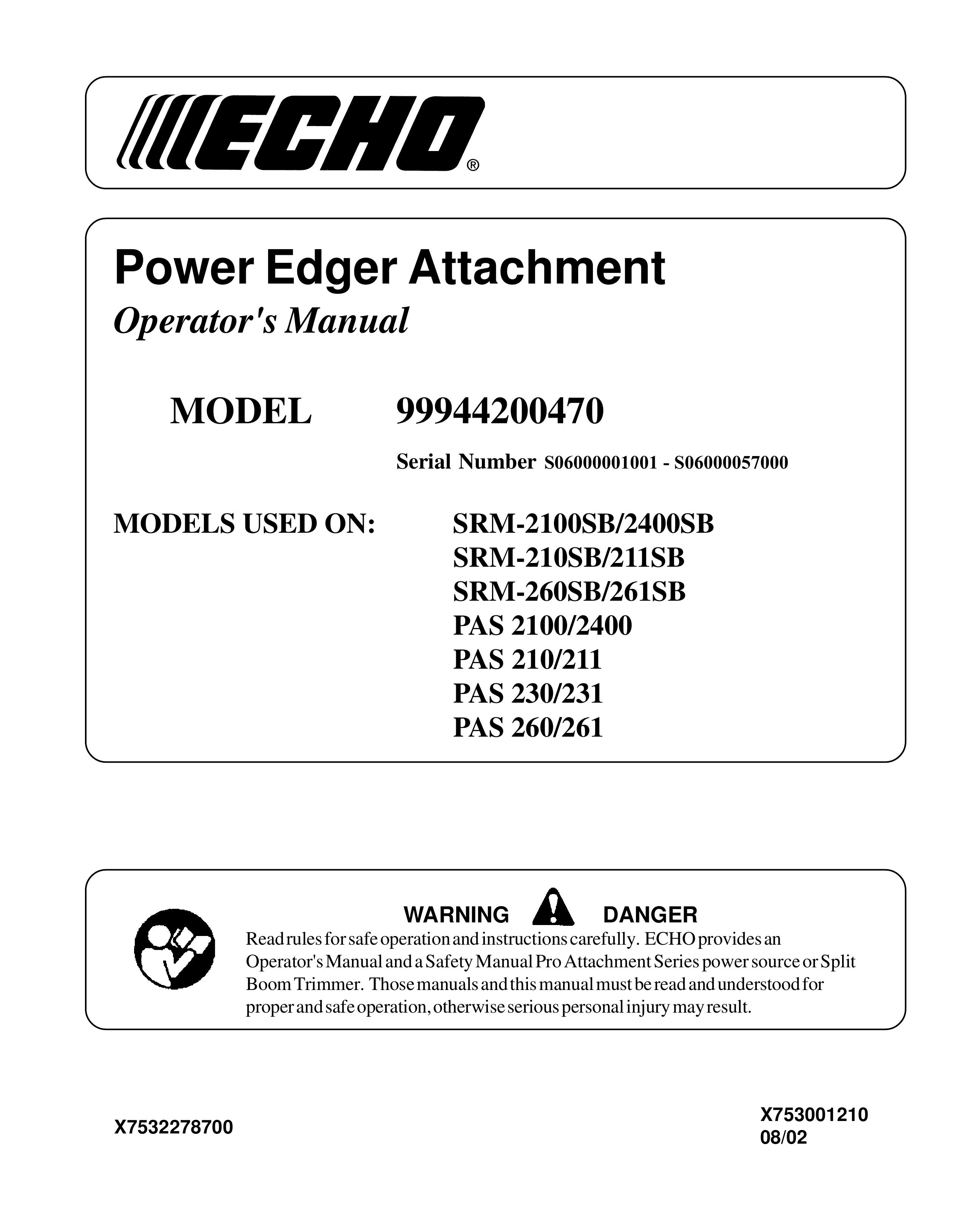 Echo 99944200470 Edger User Manual
