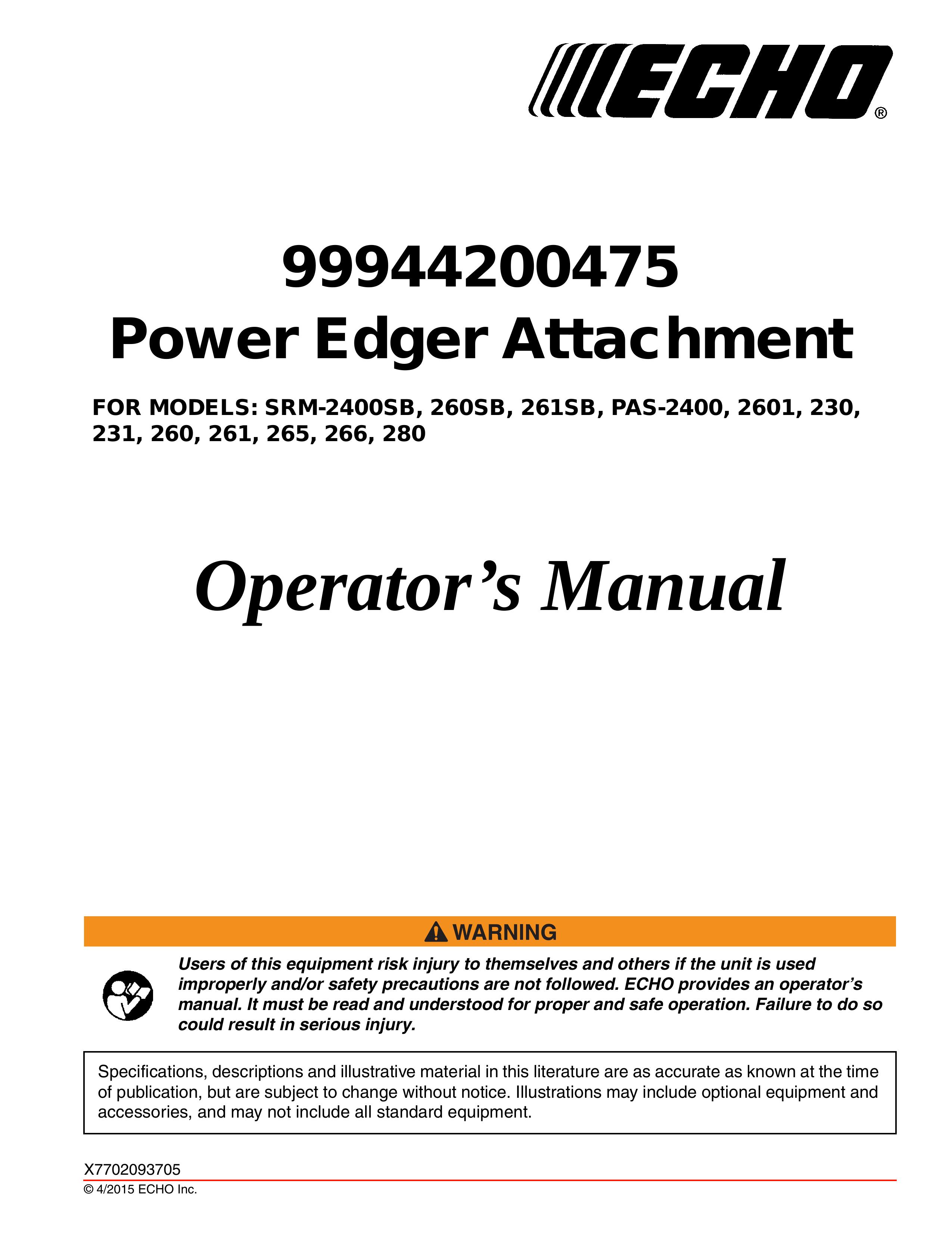 Echo 99944200475 Edger User Manual