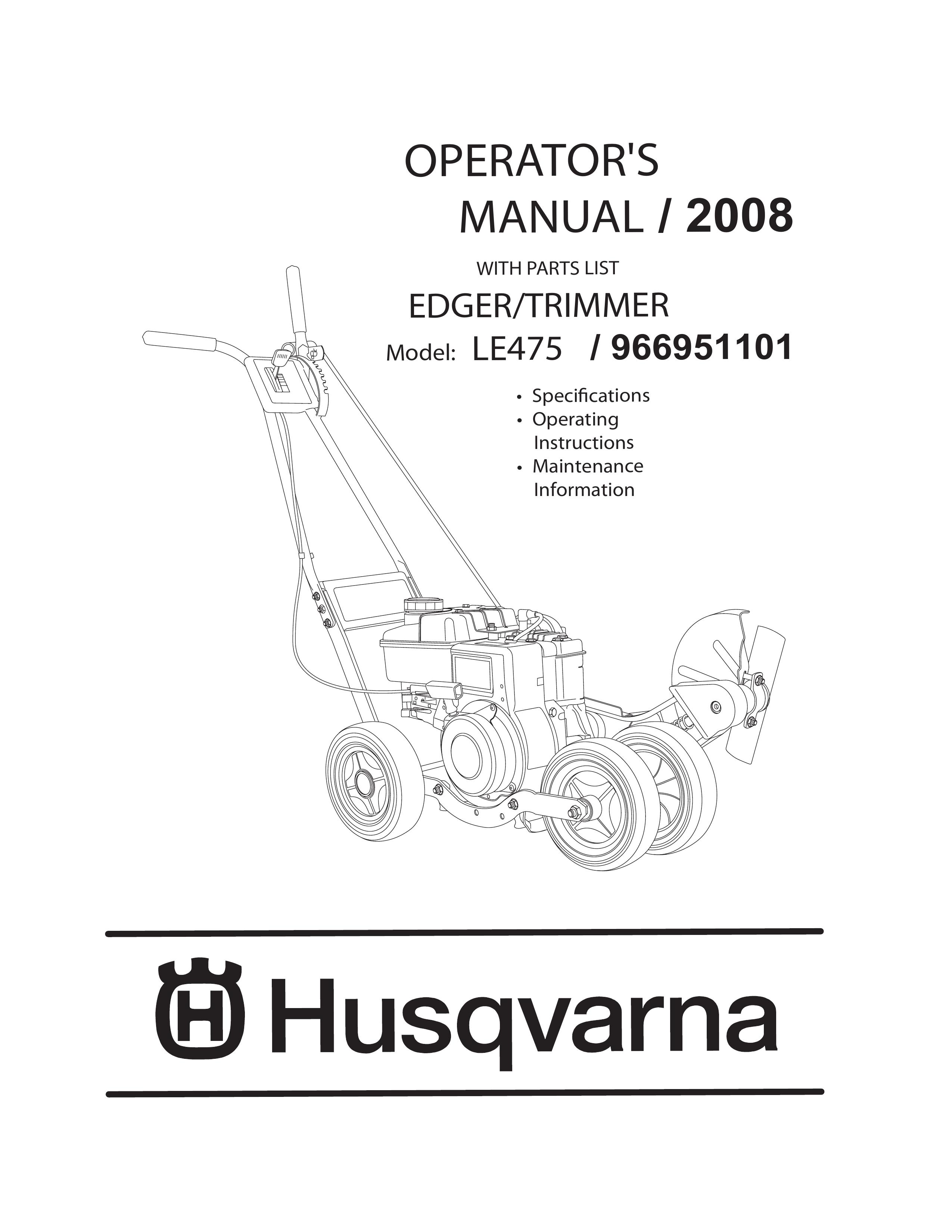 Husqvarna LE475 Edger User Manual