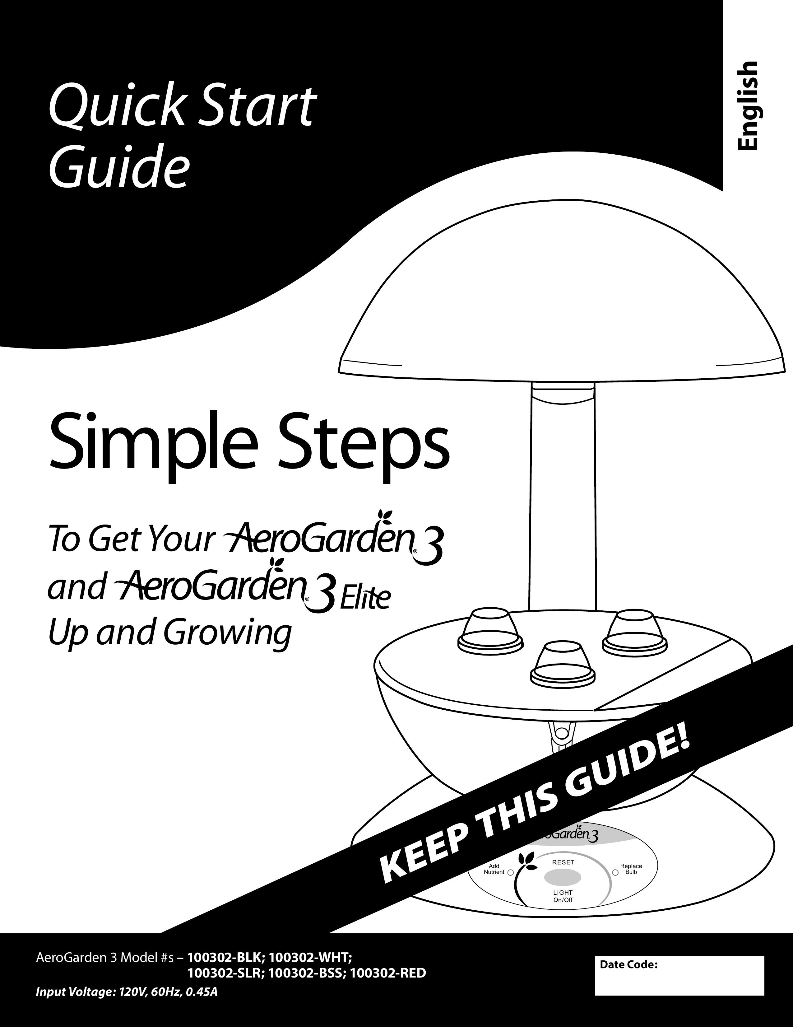 AeroGarden 100302-BLK Greenhouse Kit User Manual