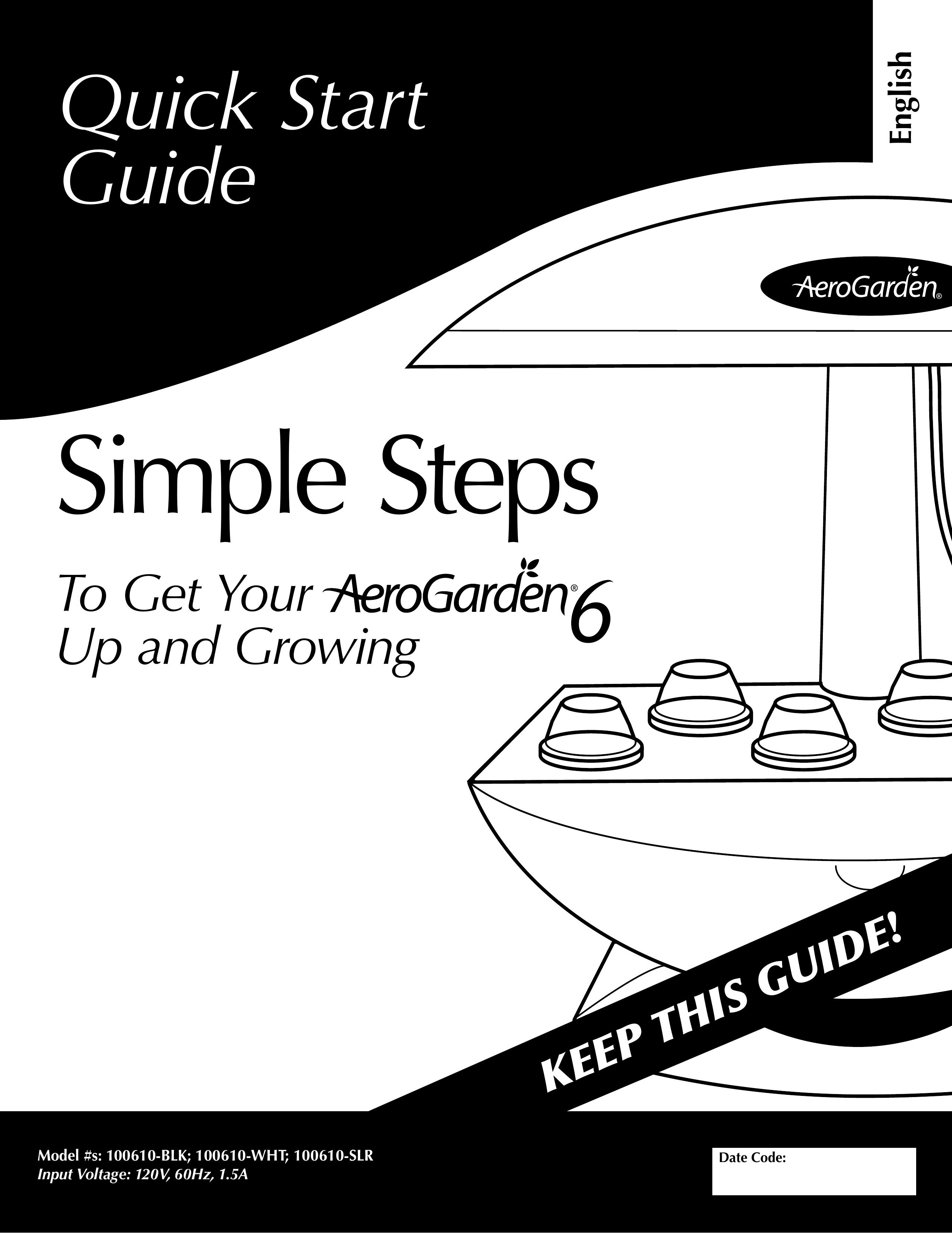 AeroGarden 100610-BLK Greenhouse Kit User Manual