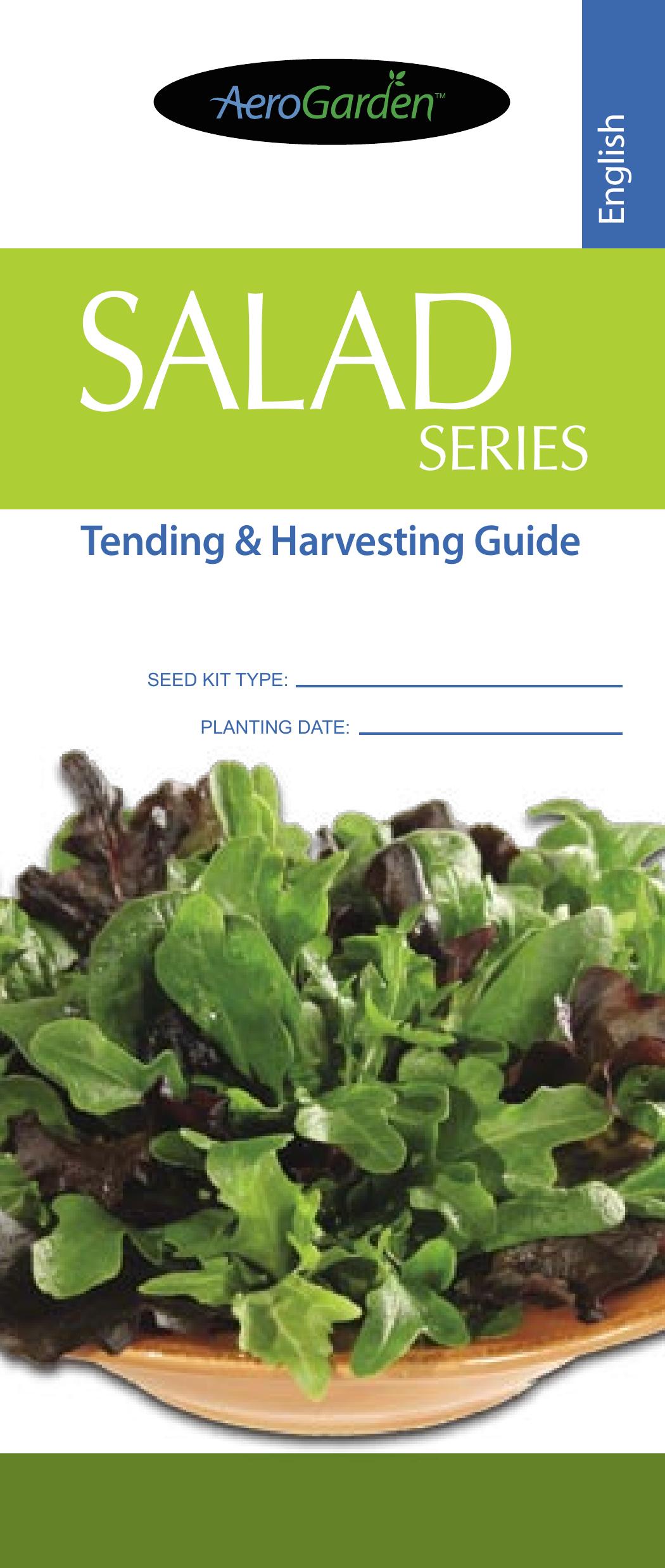 AeroGarden Salad Series Greenhouse Kit User Manual