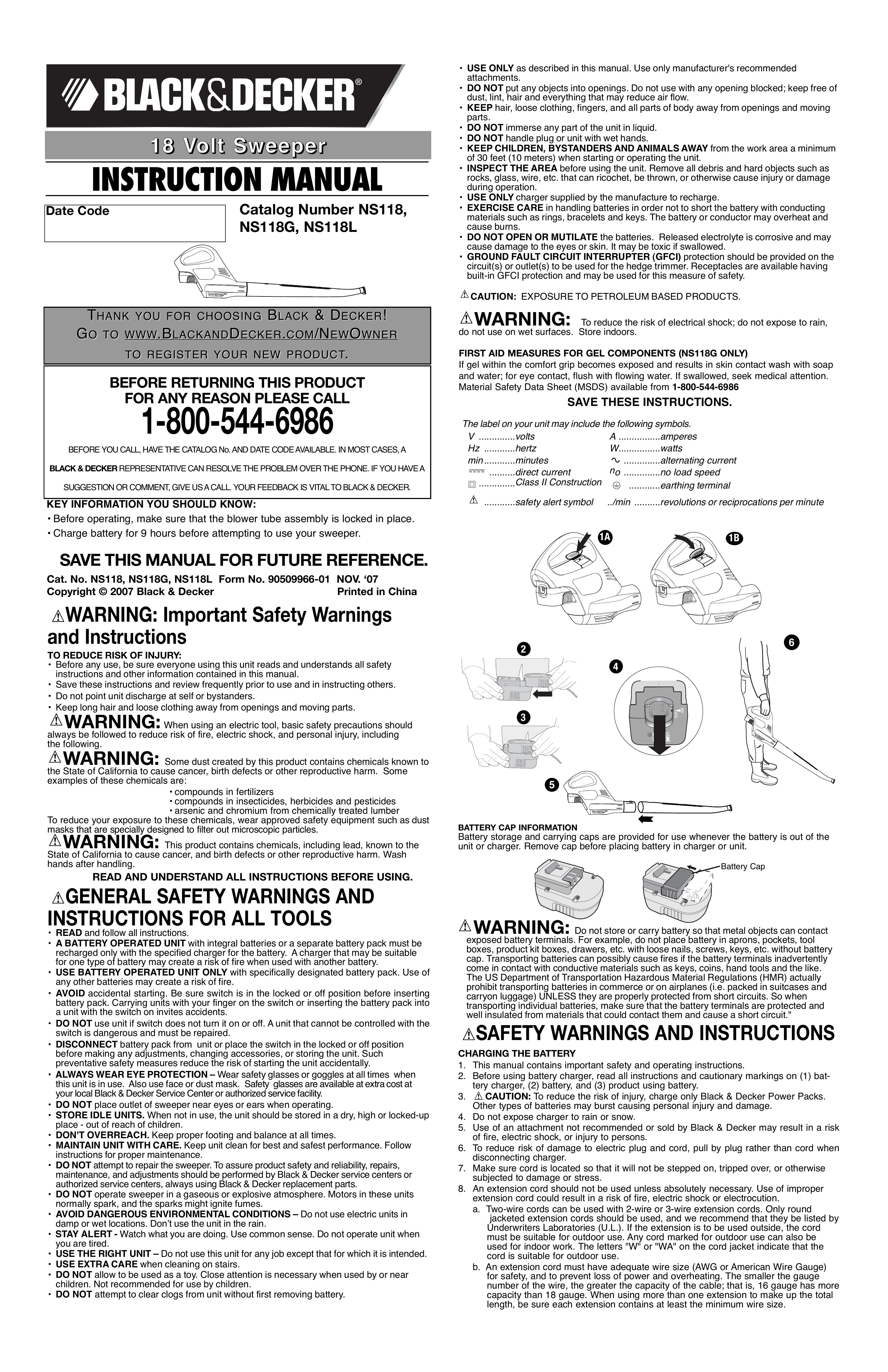 Black & Decker NS118 Greenhouse Kit User Manual