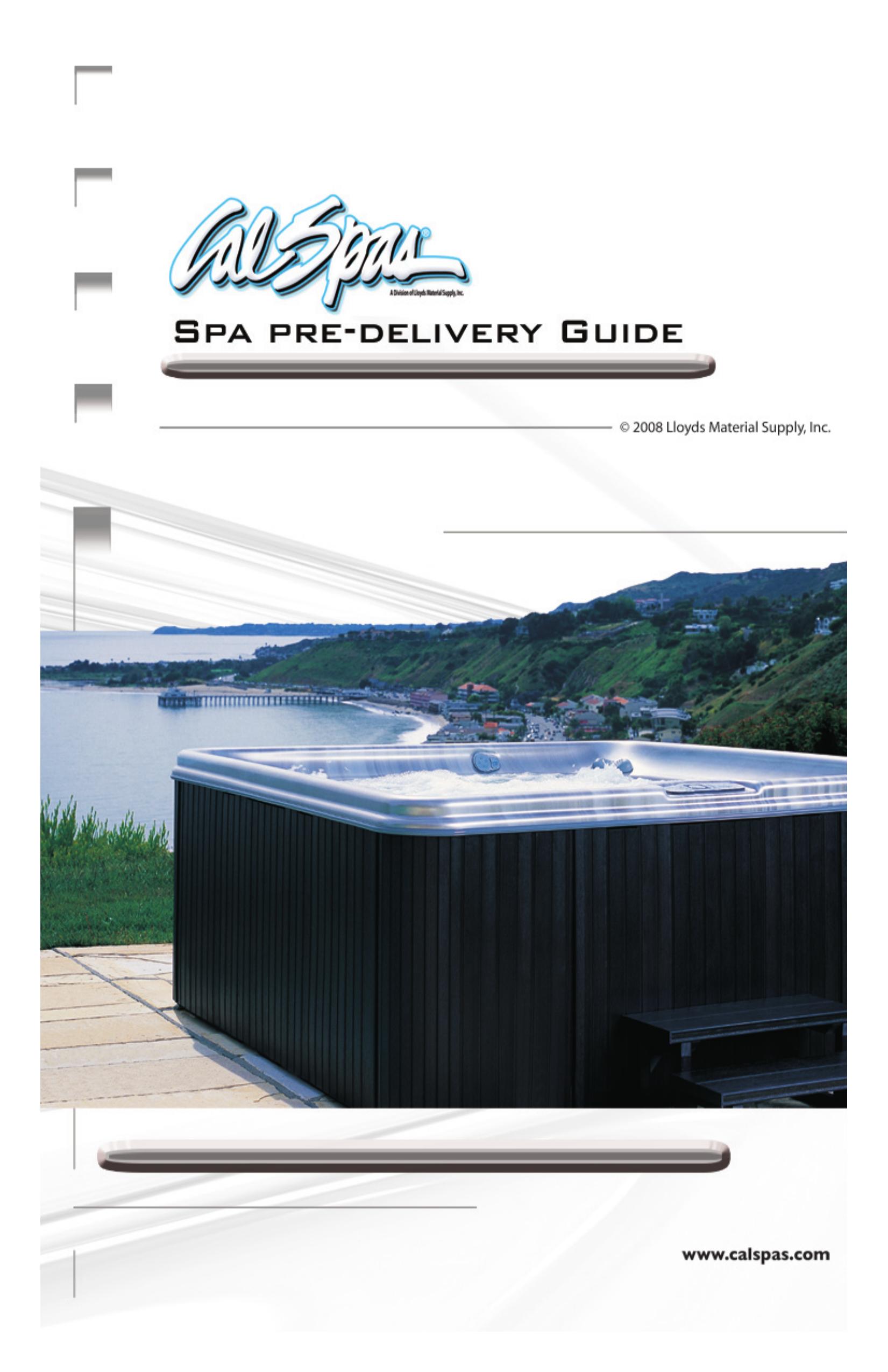 Cal Spas A844B Hot Tub User Manual