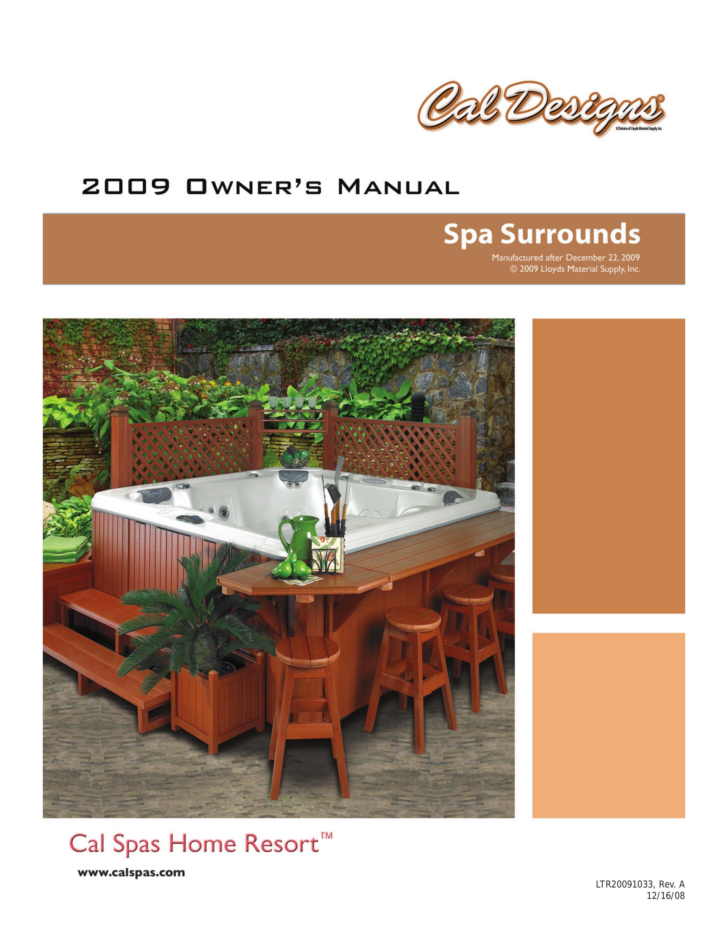 Cal Spas Spa Surrounds Hot Tub User Manual