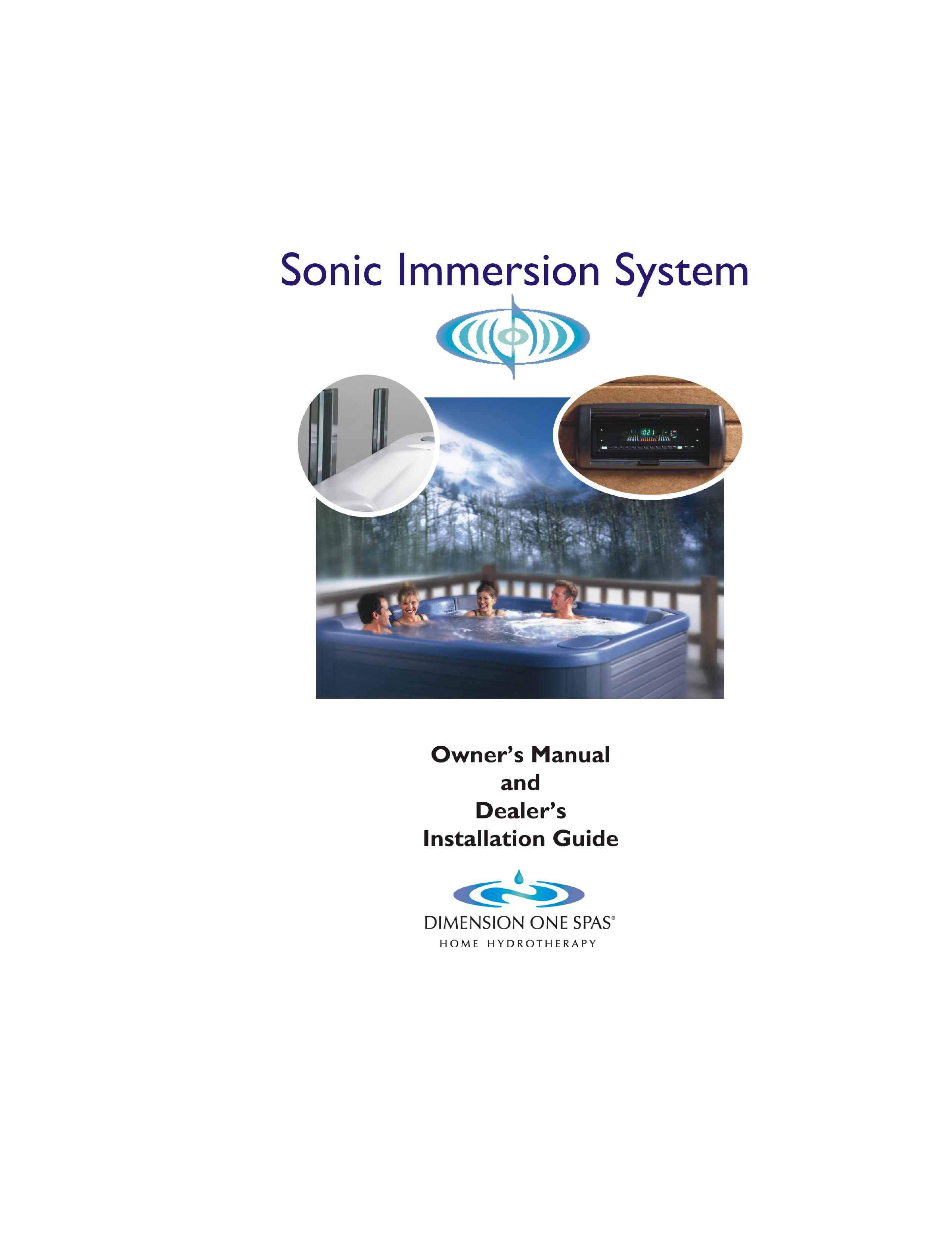 Dimension One Spas 01510-1030E Rev A Hot Tub User Manual