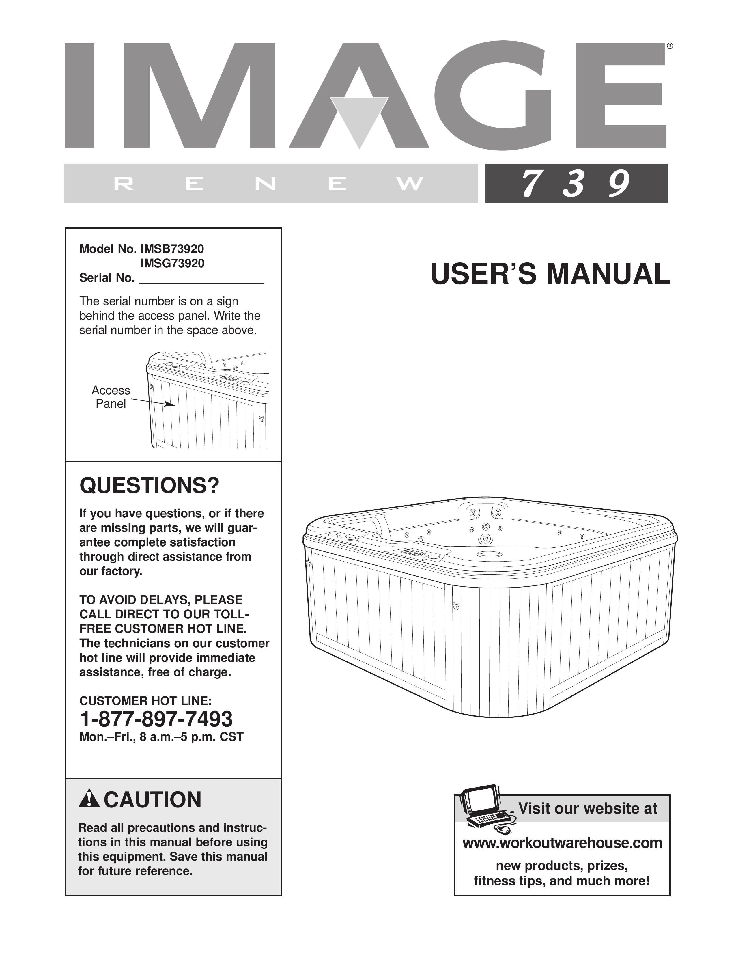 Image IMSB73920 Hot Tub User Manual