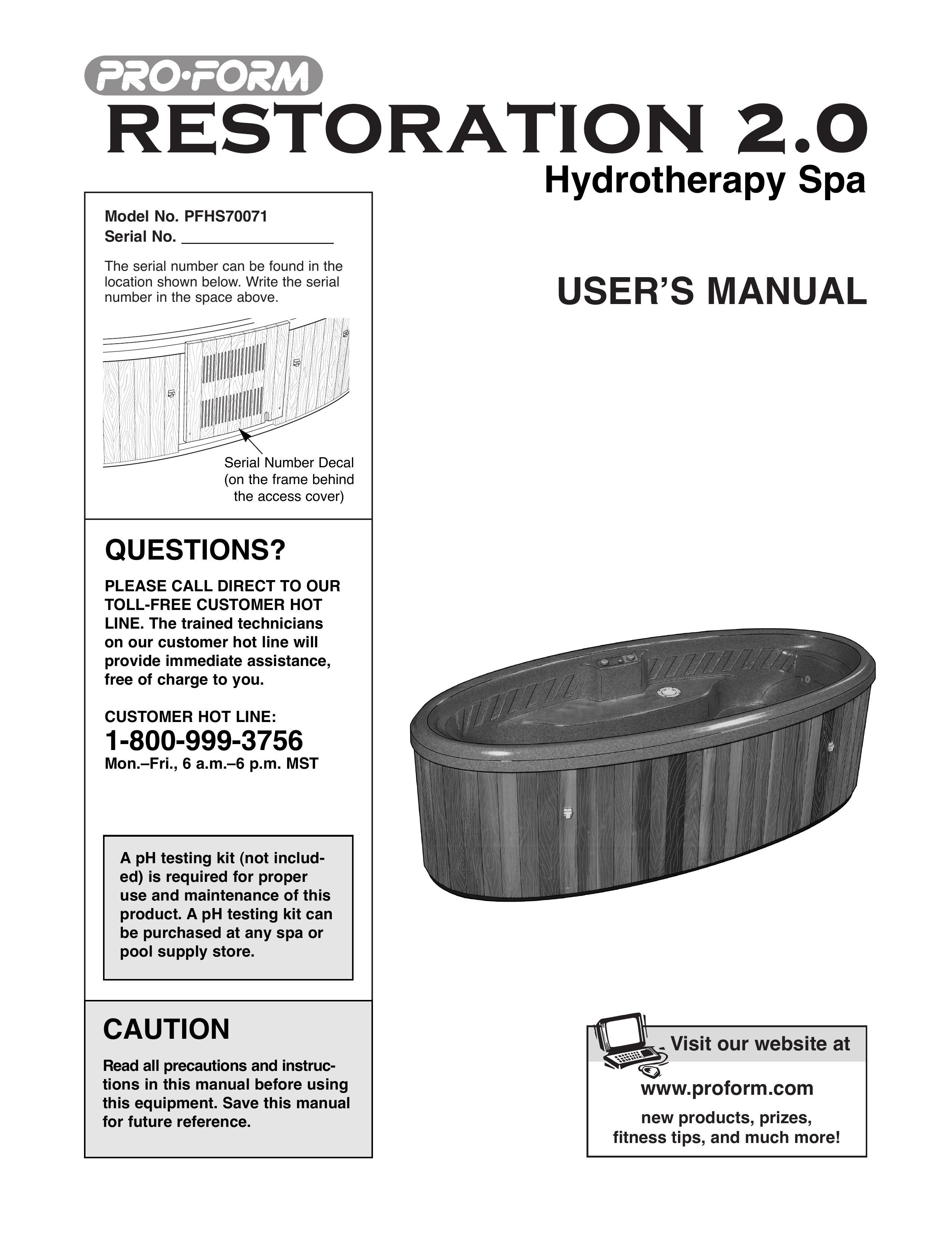 ProForm PFHS70071 Hot Tub User Manual