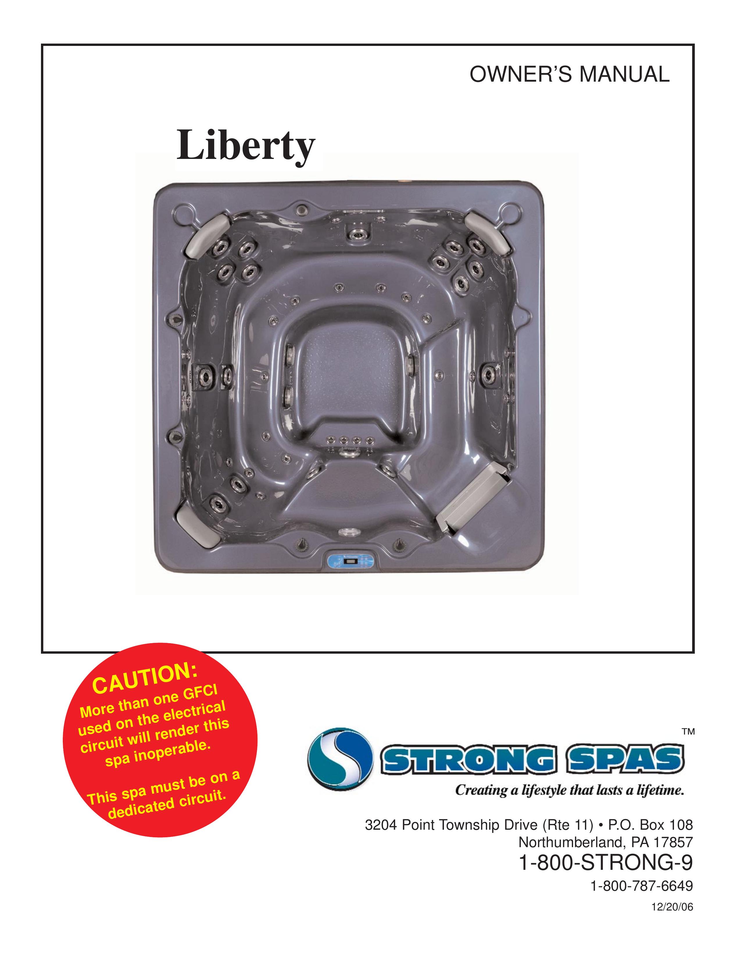 Strong Pools and Spas Liberty Hot Tub User Manual