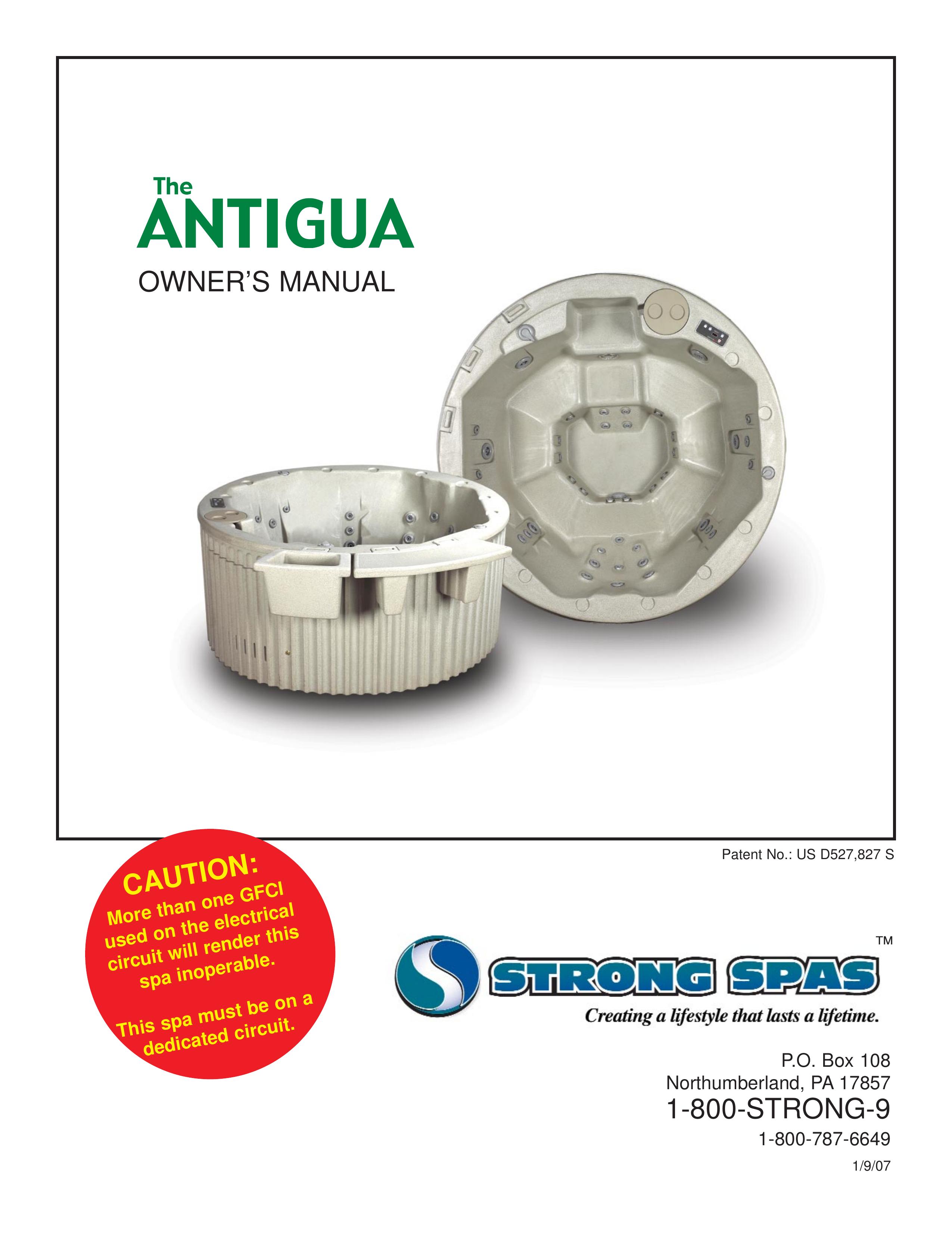 Strong Pools and Spas Strong Spas The Antigua Hot Tub User Manual