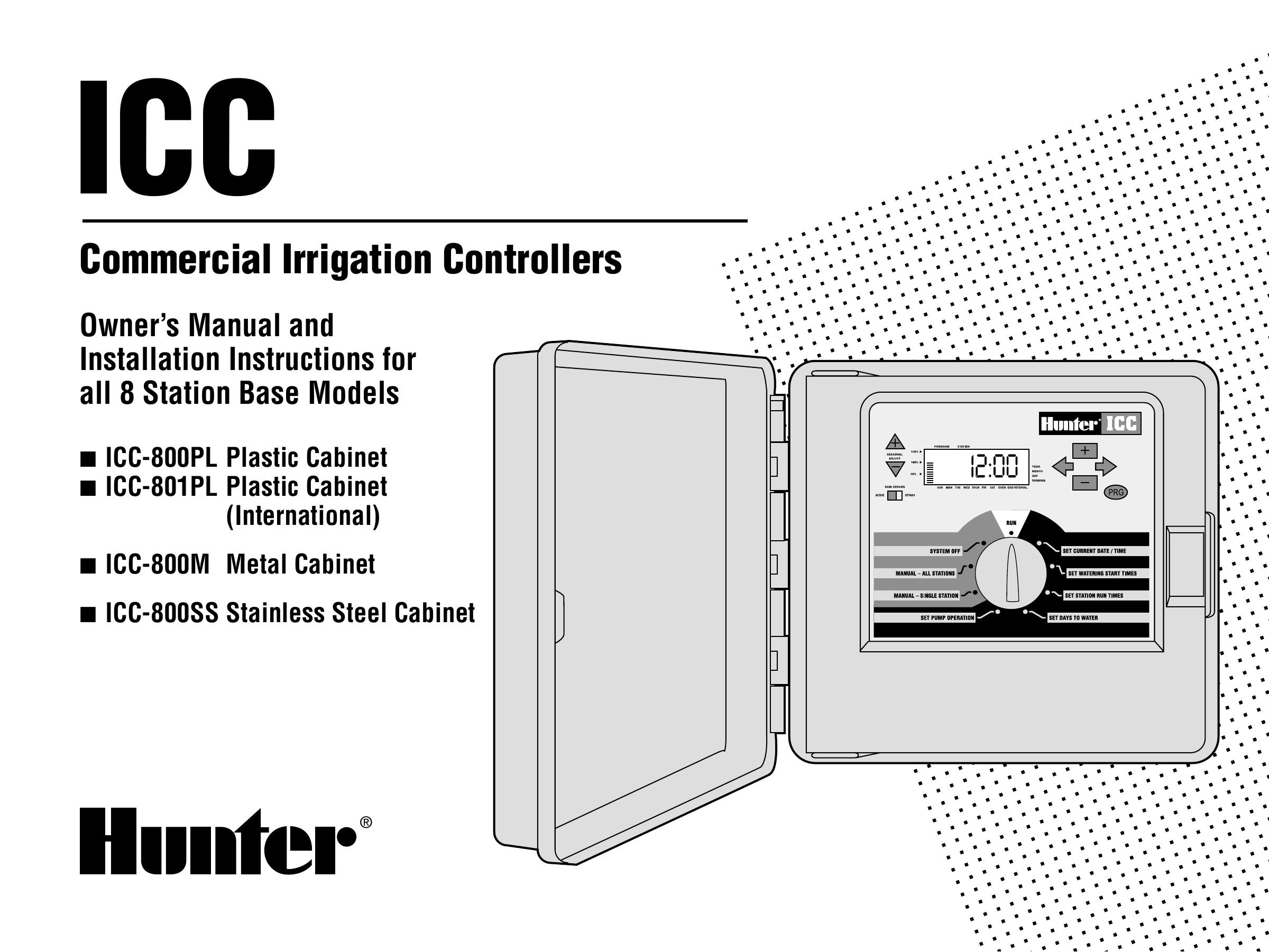 Hunter Fan ICC-801PL Irrigation System User Manual