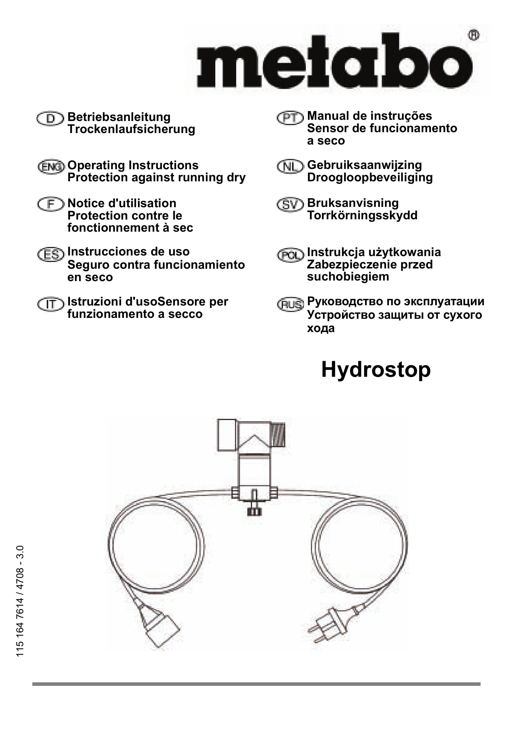 Metabo Hydrostop Irrigation System User Manual