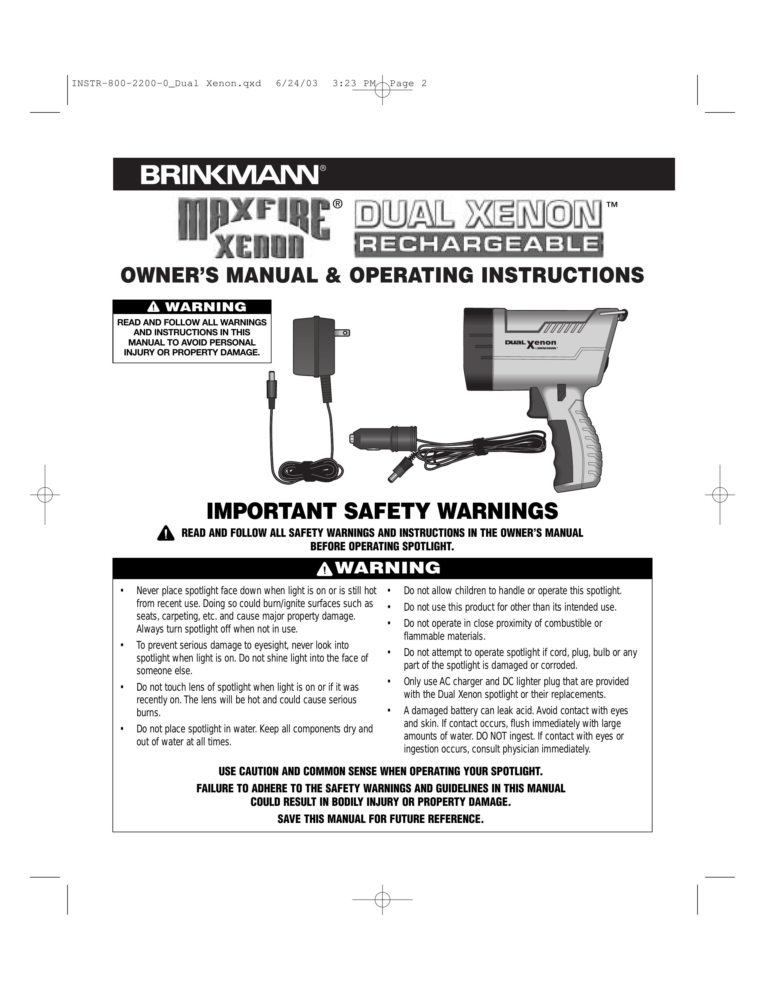 Brinkmann 800-2200-0 Landscape Lighting User Manual