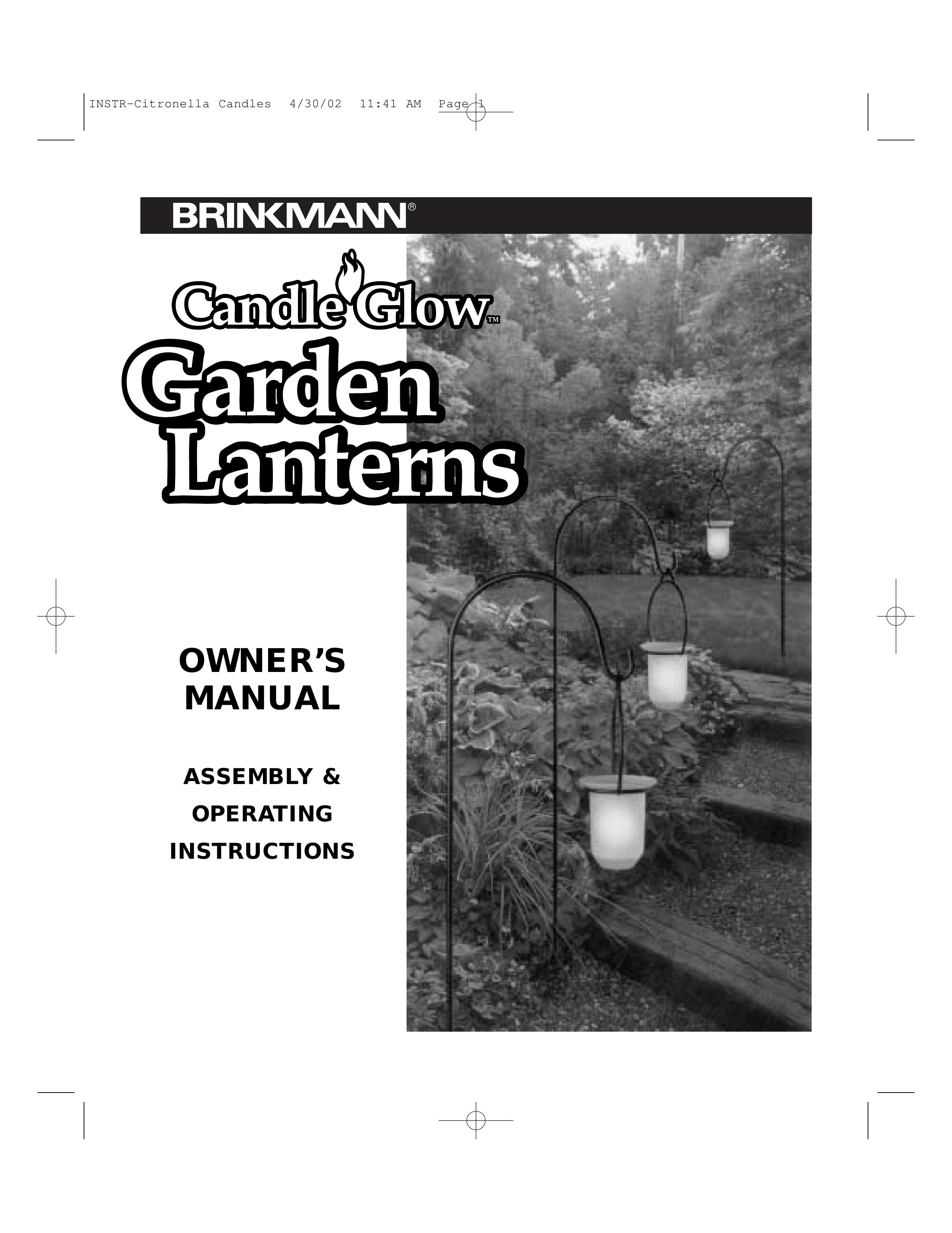 Brinkmann Candle Glow Garden Lanterns Landscape Lighting User Manual