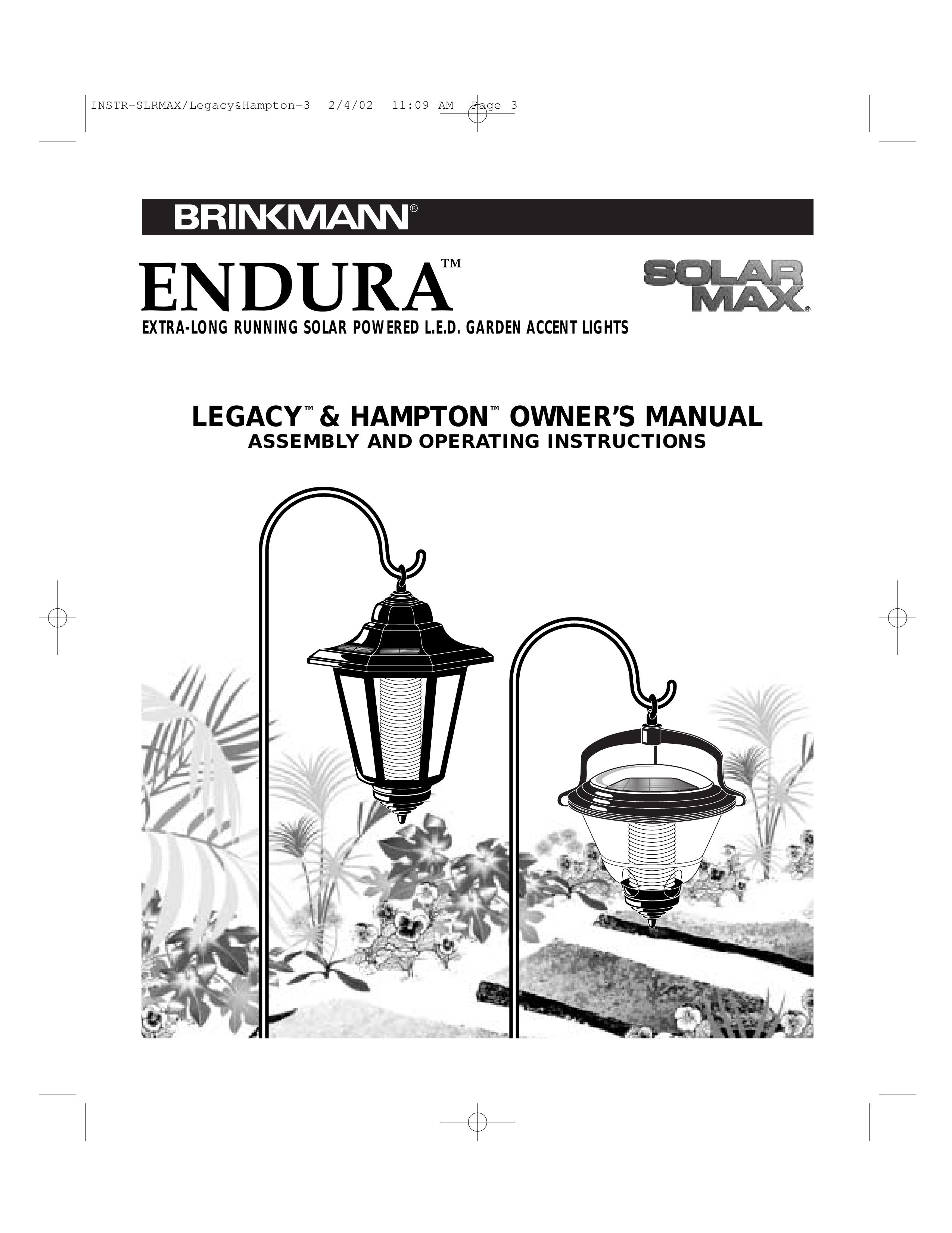 Brinkmann Solar Powered L.E.D. Garden Accent Lights Landscape Lighting User Manual