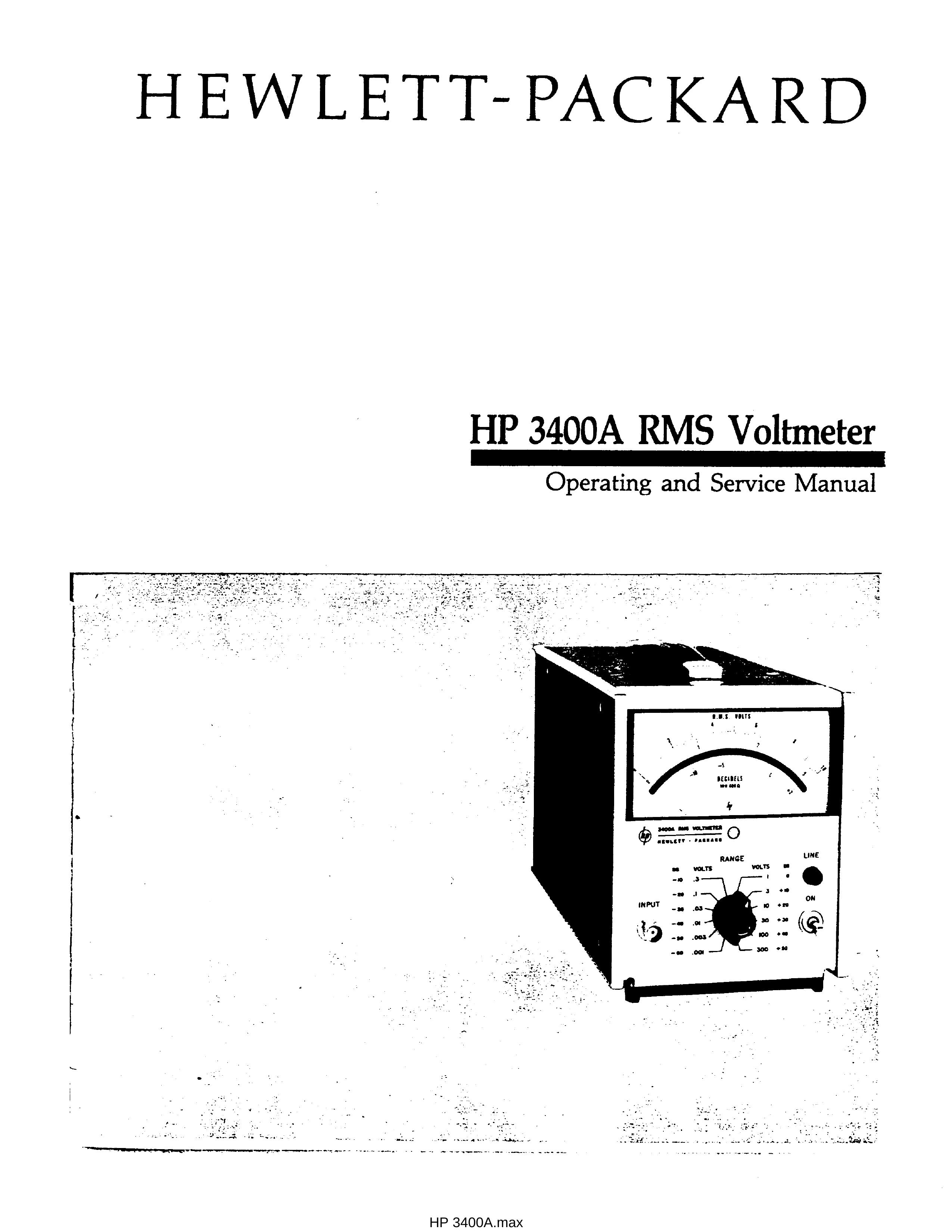 HP (Hewlett-Packard) 3400A Landscape Lighting User Manual