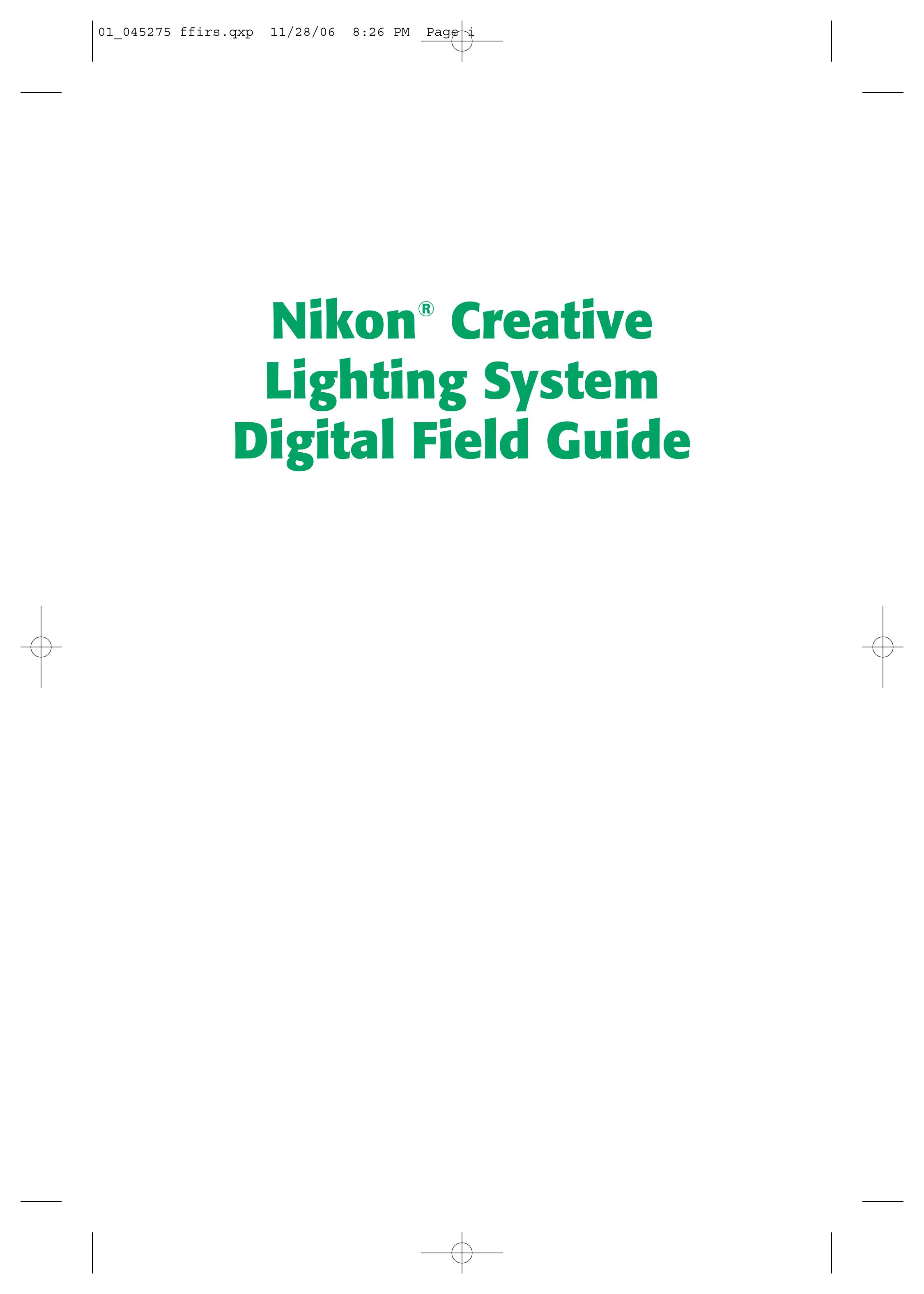 Nikon 978-0-470-04527-5 Landscape Lighting User Manual