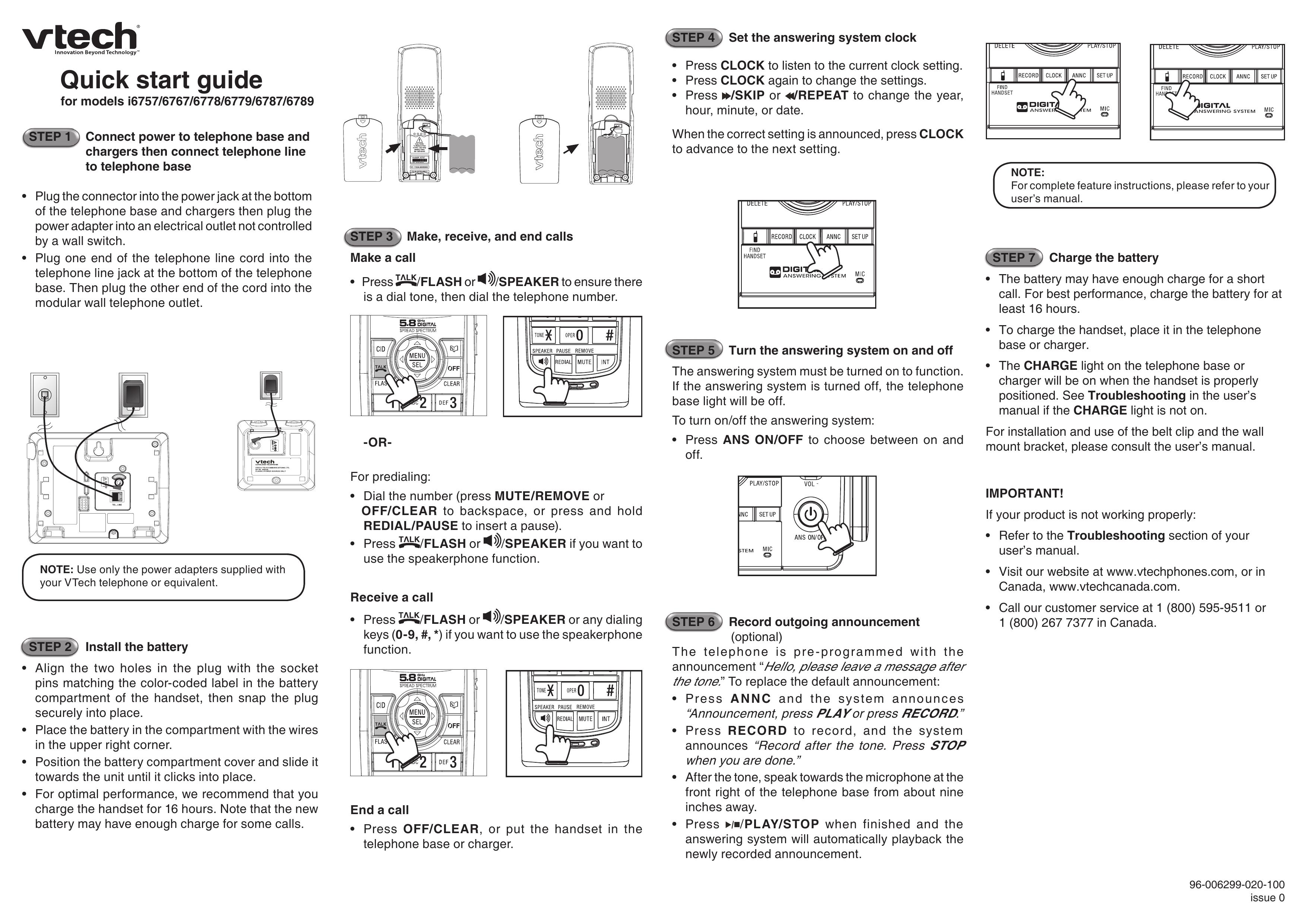 VTech 6767 Landscape Lighting User Manual
