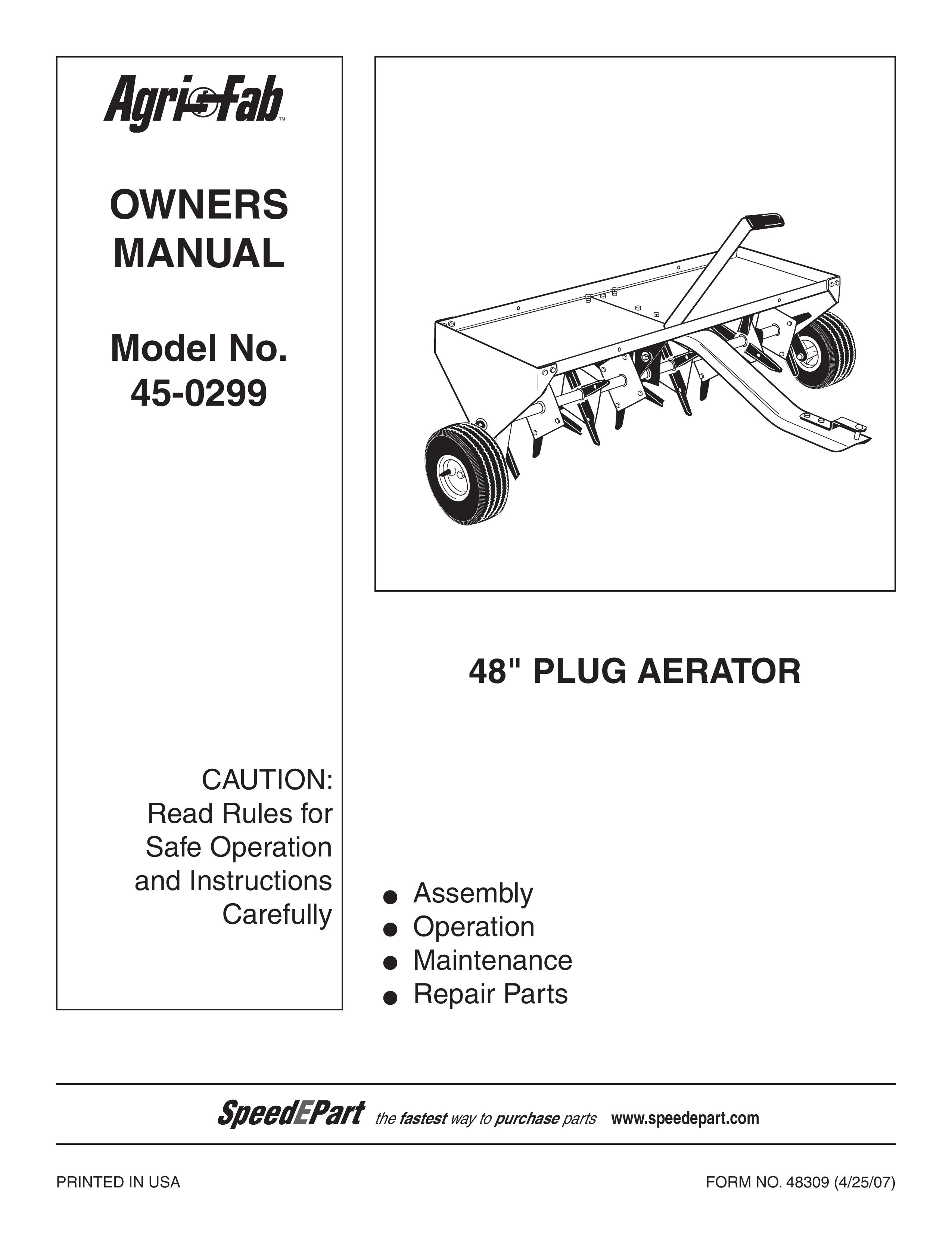 Agri-Fab 45-0299 Lawn Aerator User Manual