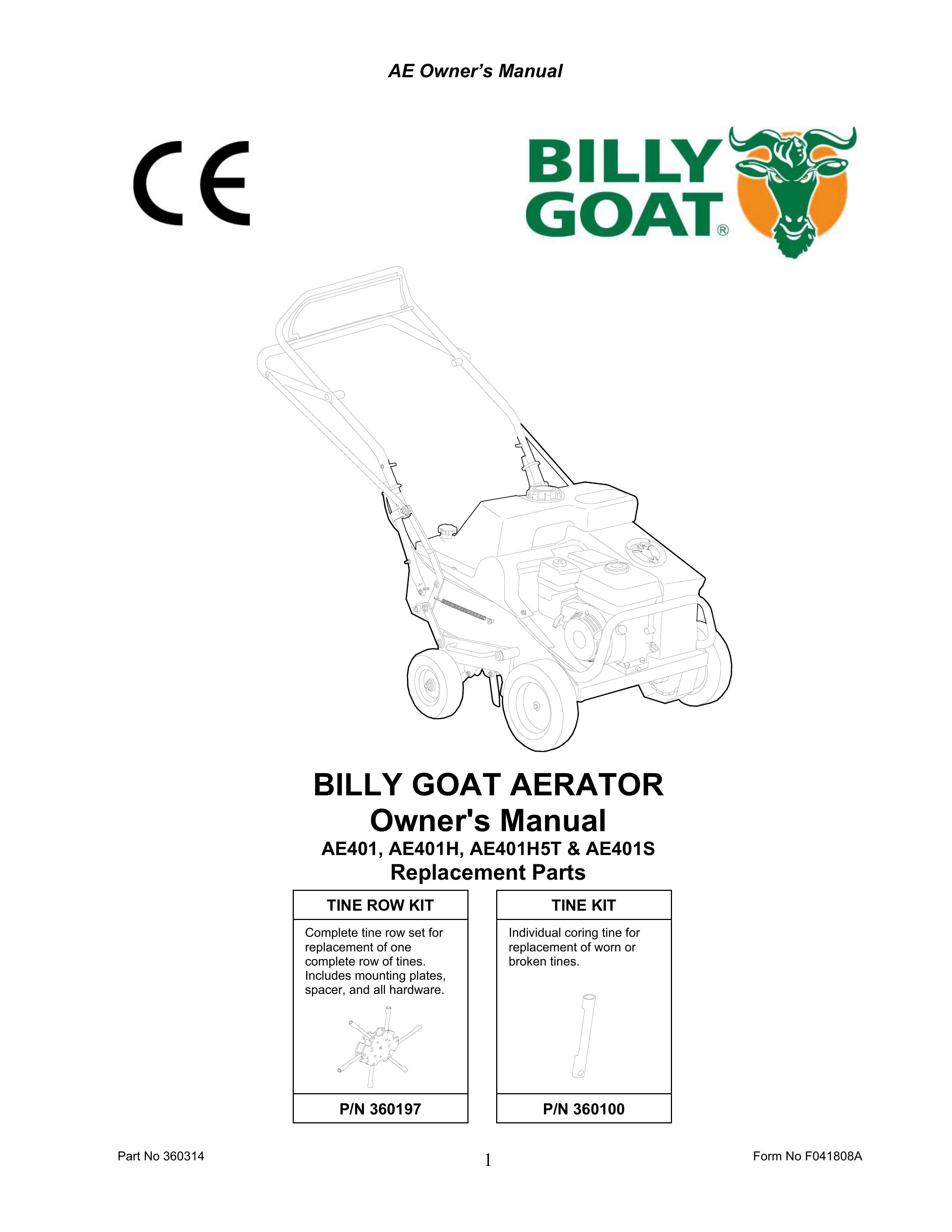 Billy Goat AE401H5T Lawn Aerator User Manual
