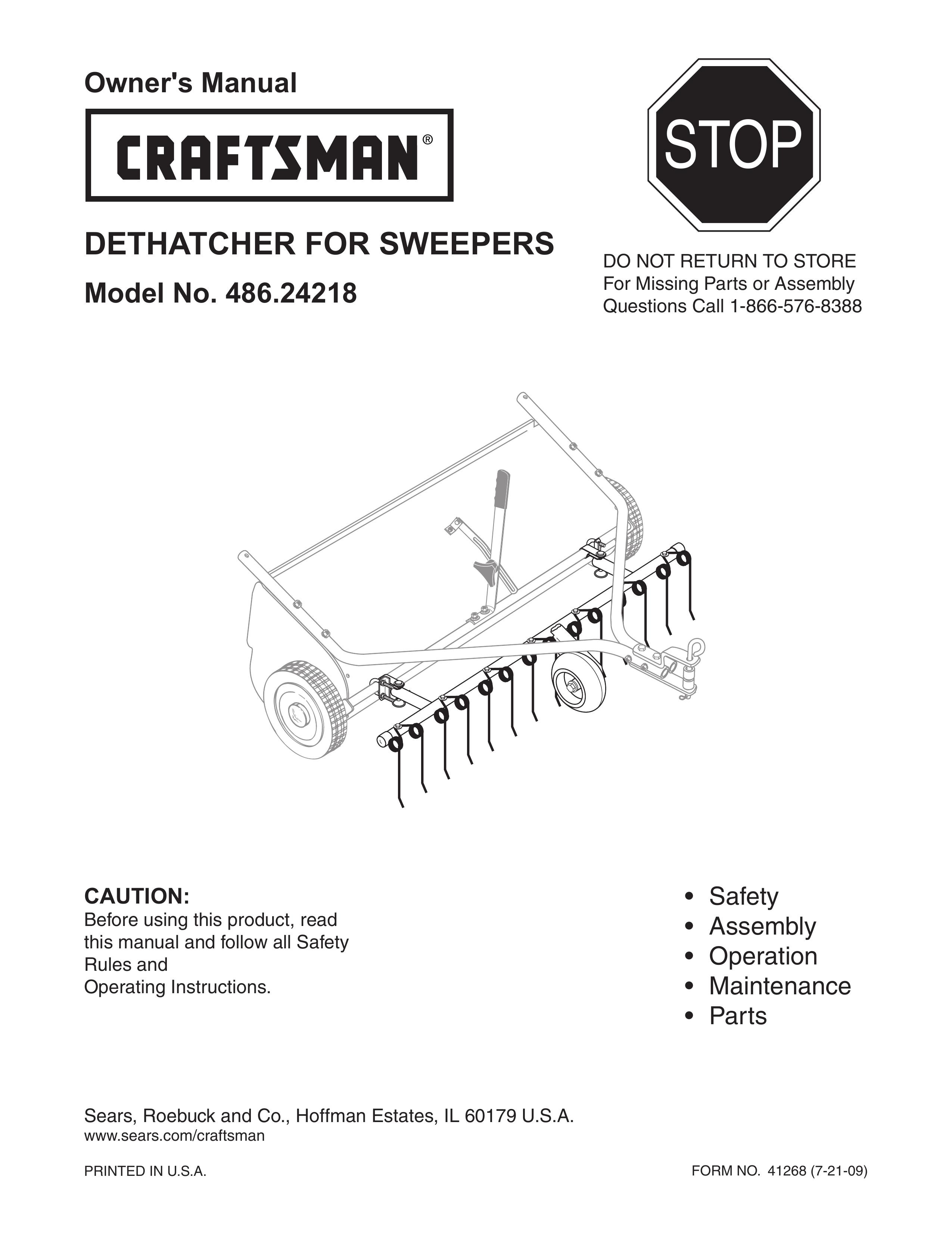 Craftsman 486.24218 Lawn Aerator User Manual