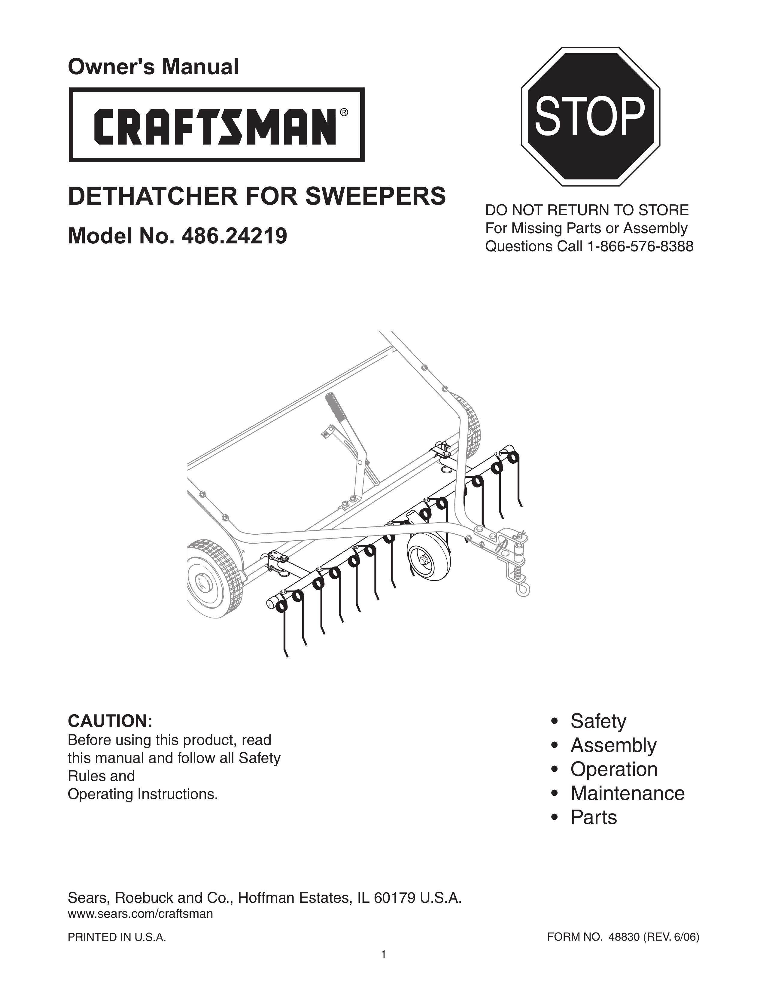 Craftsman 486.24219 Lawn Aerator User Manual